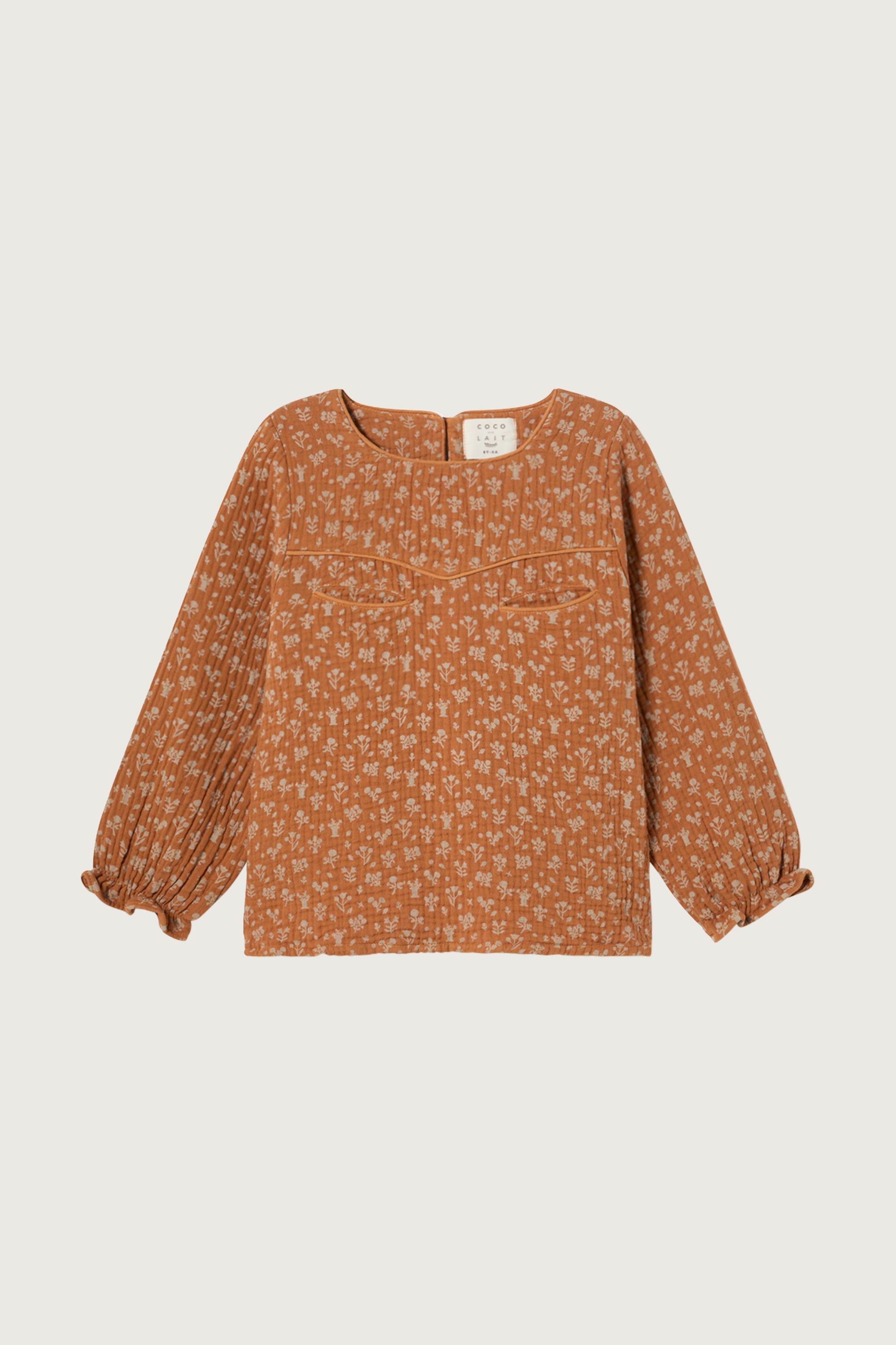 Coco Au Lait COWGIRL FLORAL BLOUSE  Brown Sugar