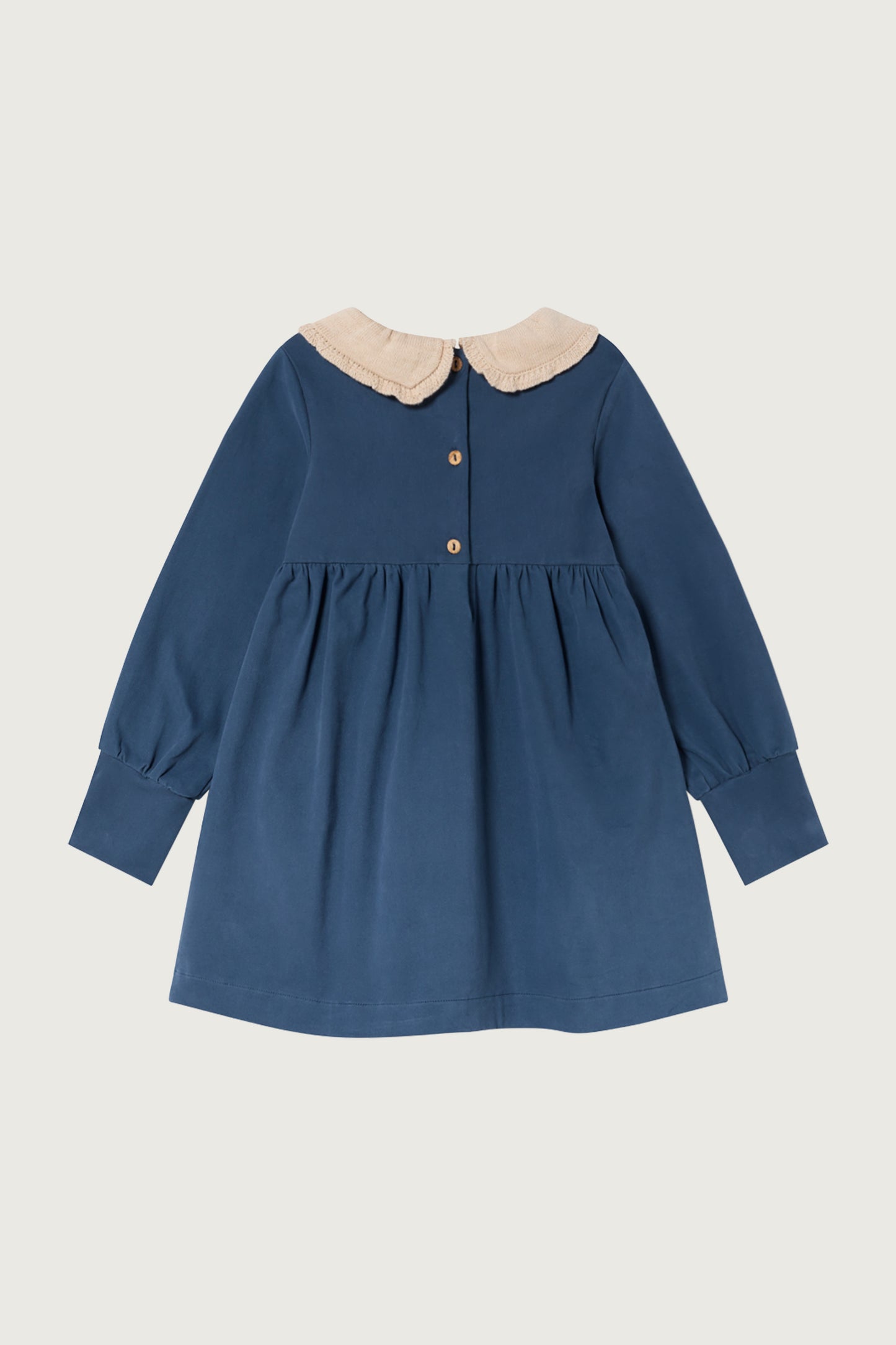 Coco Au Lait CROCHET COLLAR DRESS  Dark Denim