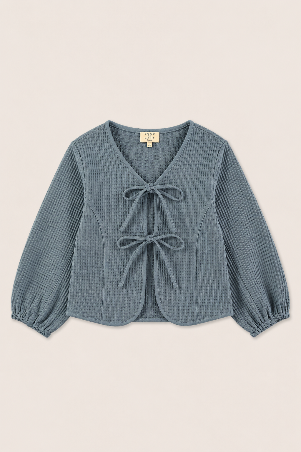 CHAQUETA TEXTURA LAZOS AZUL