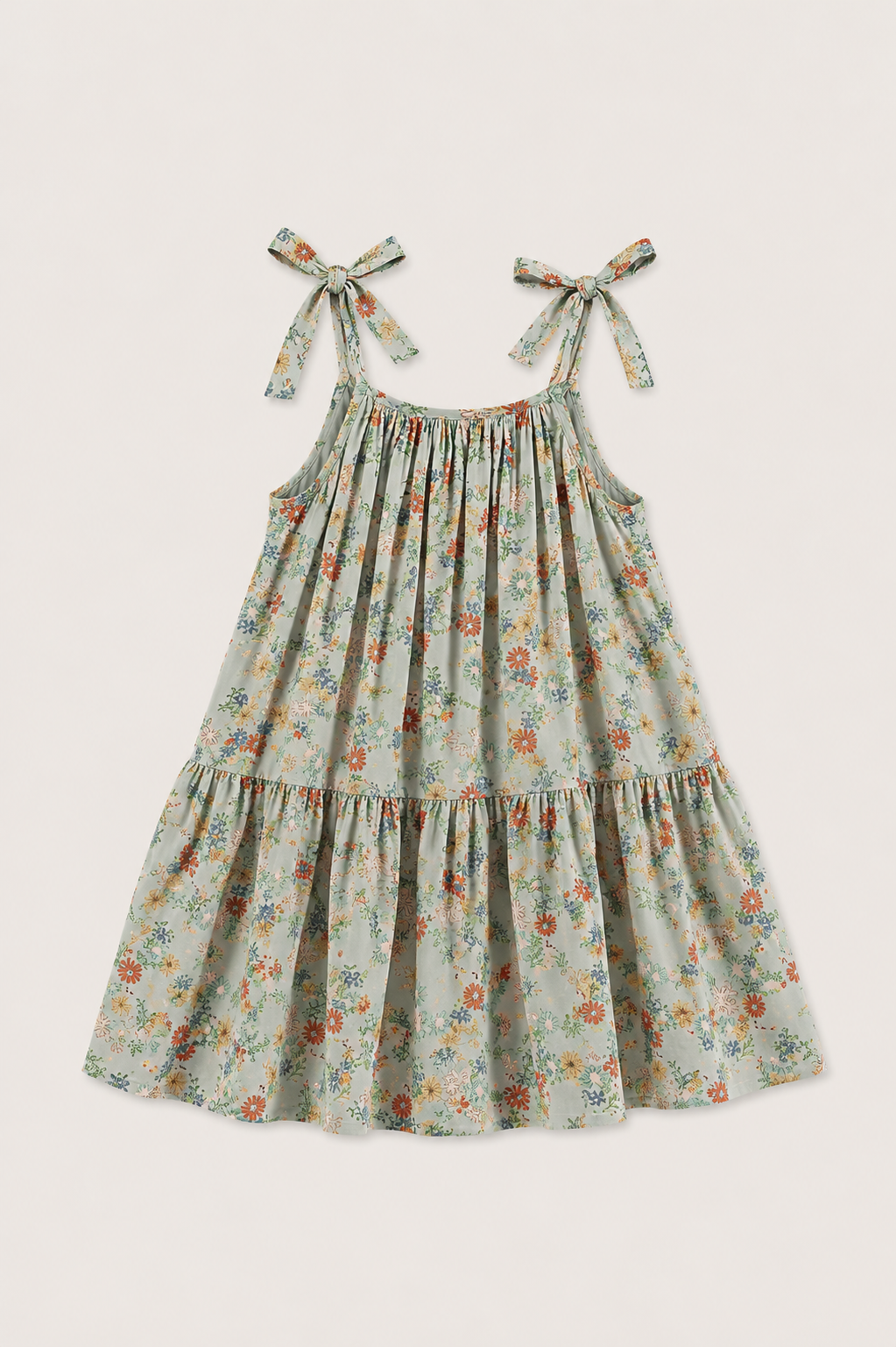 VESTIDO FLORAL CLOUDS EN POPELINA DE VISCOSA