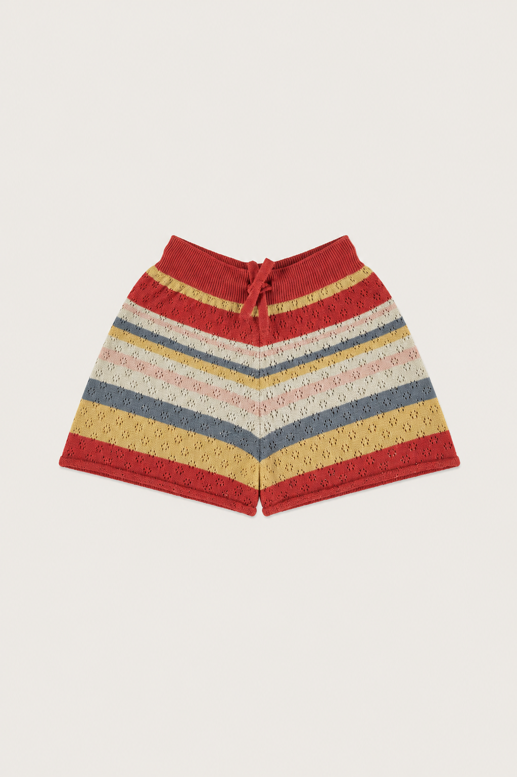 SHORT PUNTO CALADO RAYAS MULTICOLOR