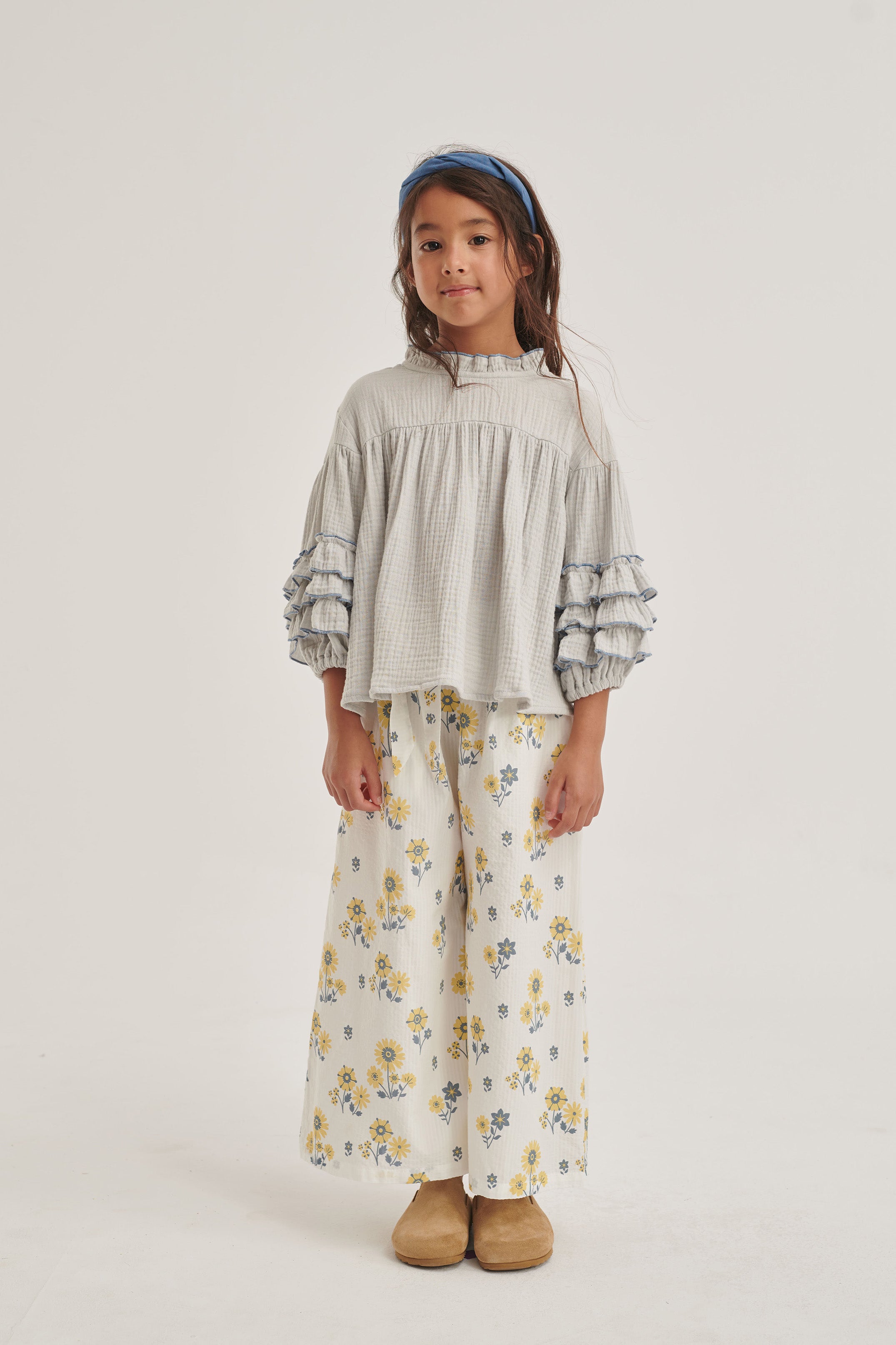 Coco Au Lait FLORAL STRIPES PANTS  Flora