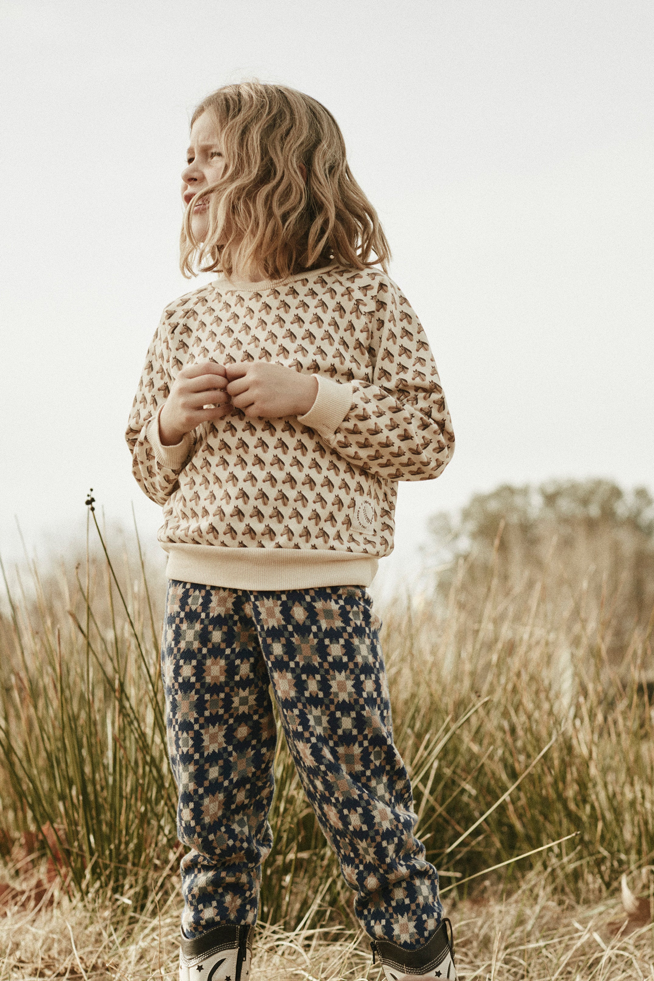 Coco Au Lait HORSES SWEATSHIRT  Sandshell