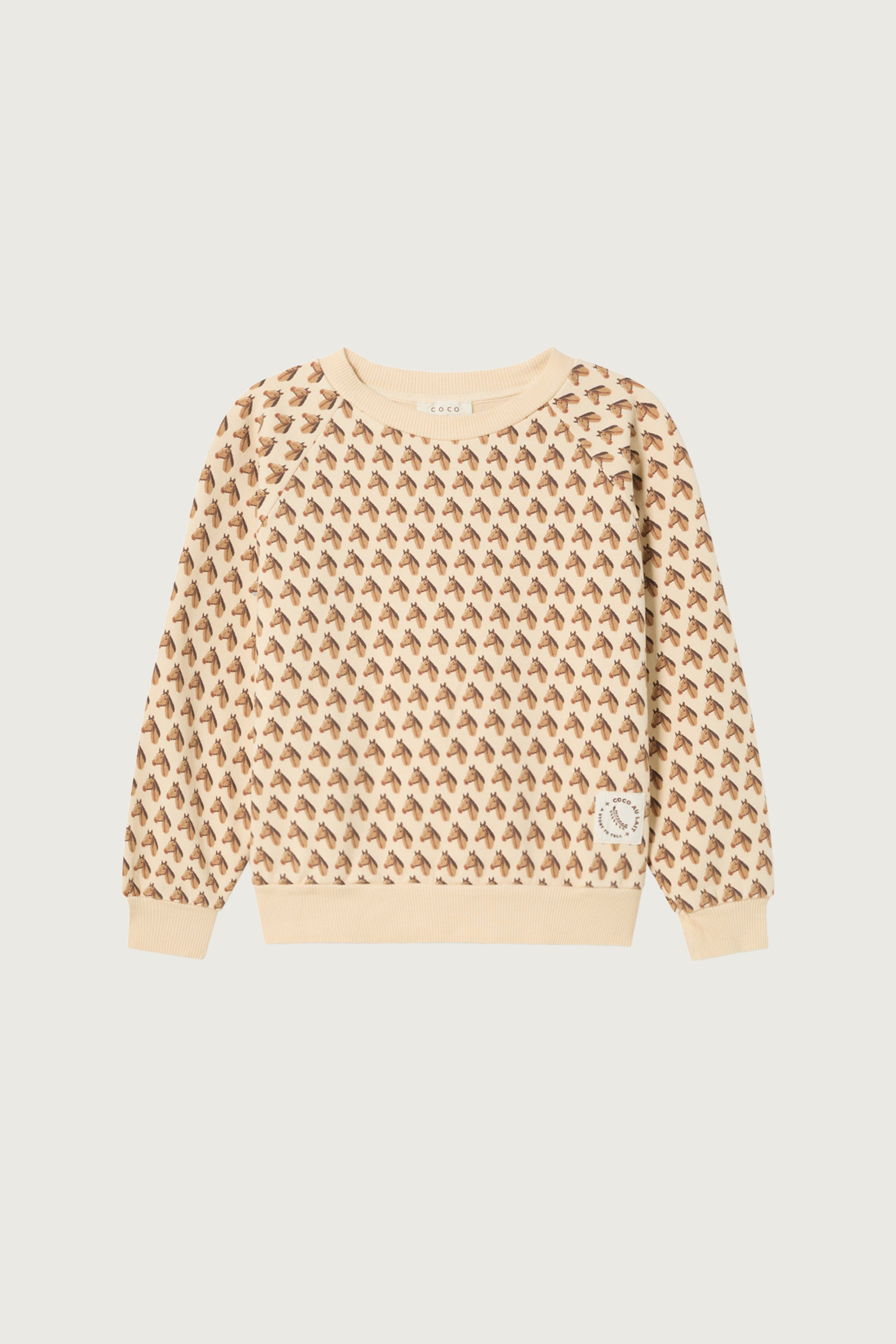 Coco Au Lait HORSES SWEATSHIRT  Sandshell