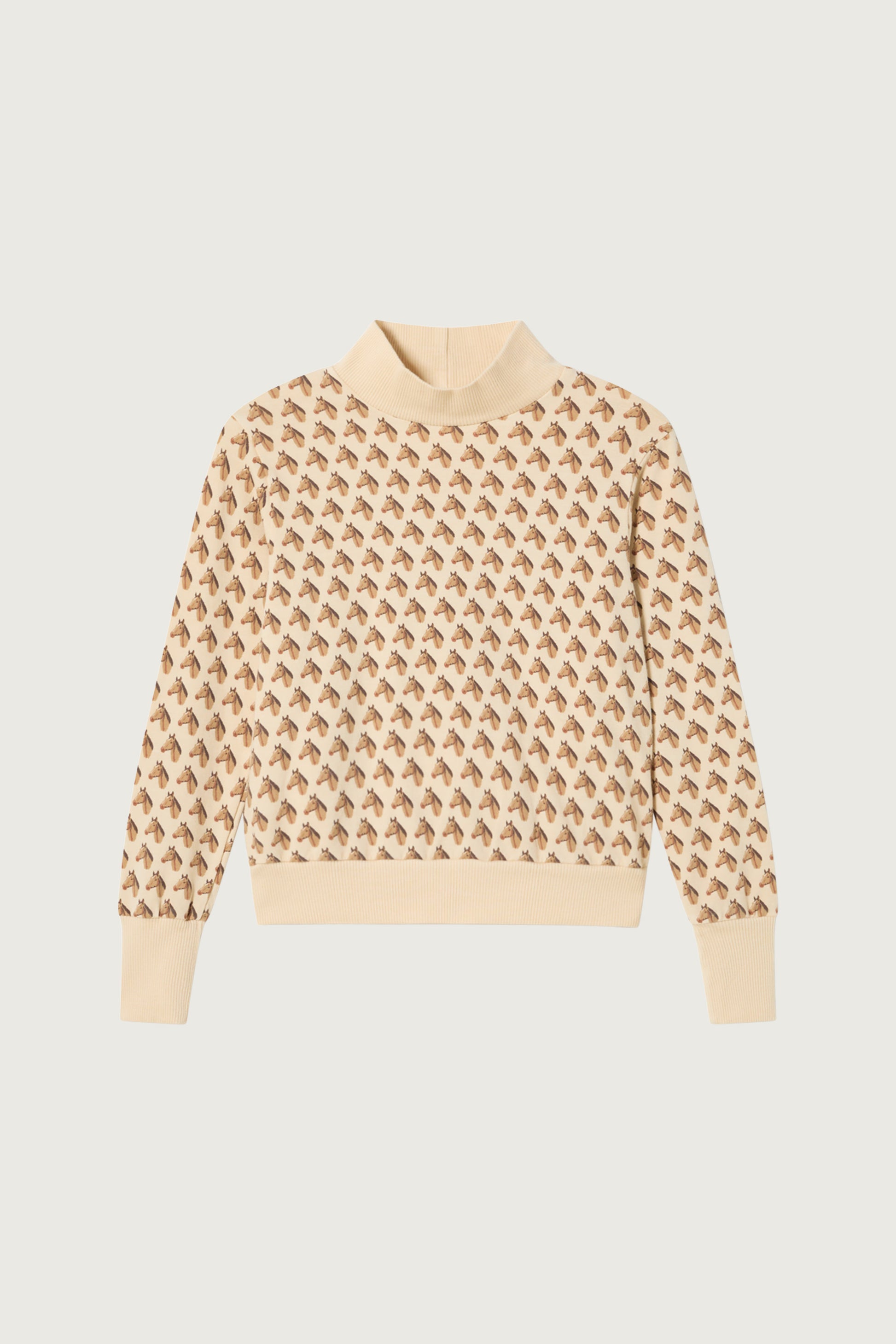 Coco Au Lait HORSES TURTLENECK  Sandshell