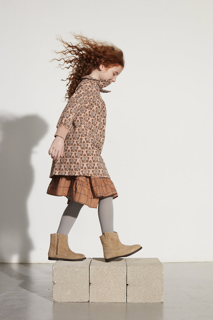 Coco Au Lait HUMMINGBIRDS FLEECE DRESS  Rose Dust