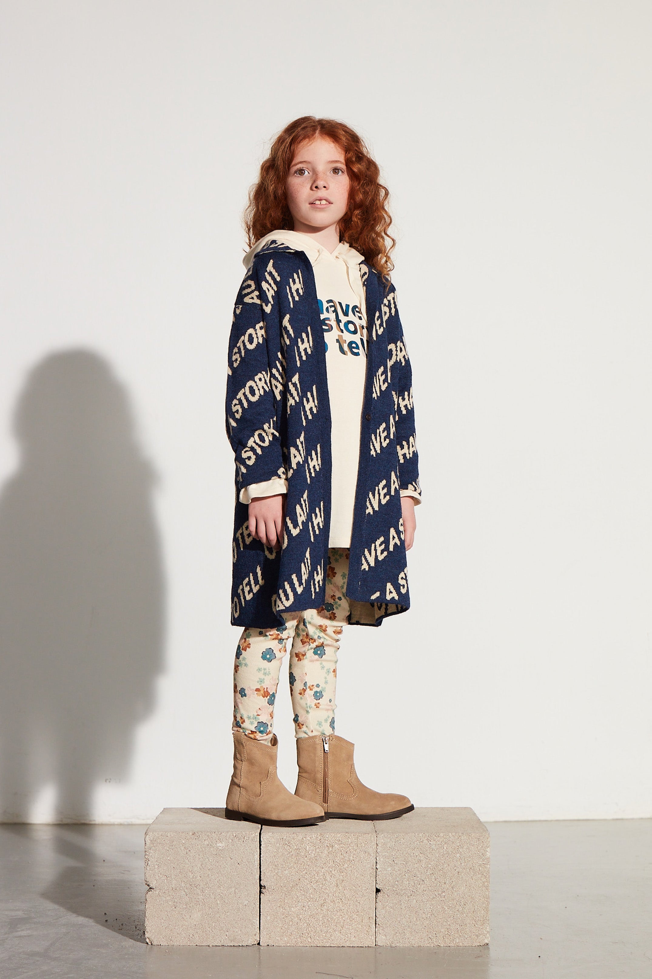 Coco Au Lait I HAVE A STORY TO TELL HOODIE DRESS  Parchment