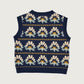 Coco Au Lait KNITTED SUNFLOWERS BABY VEST  Iced Coffe