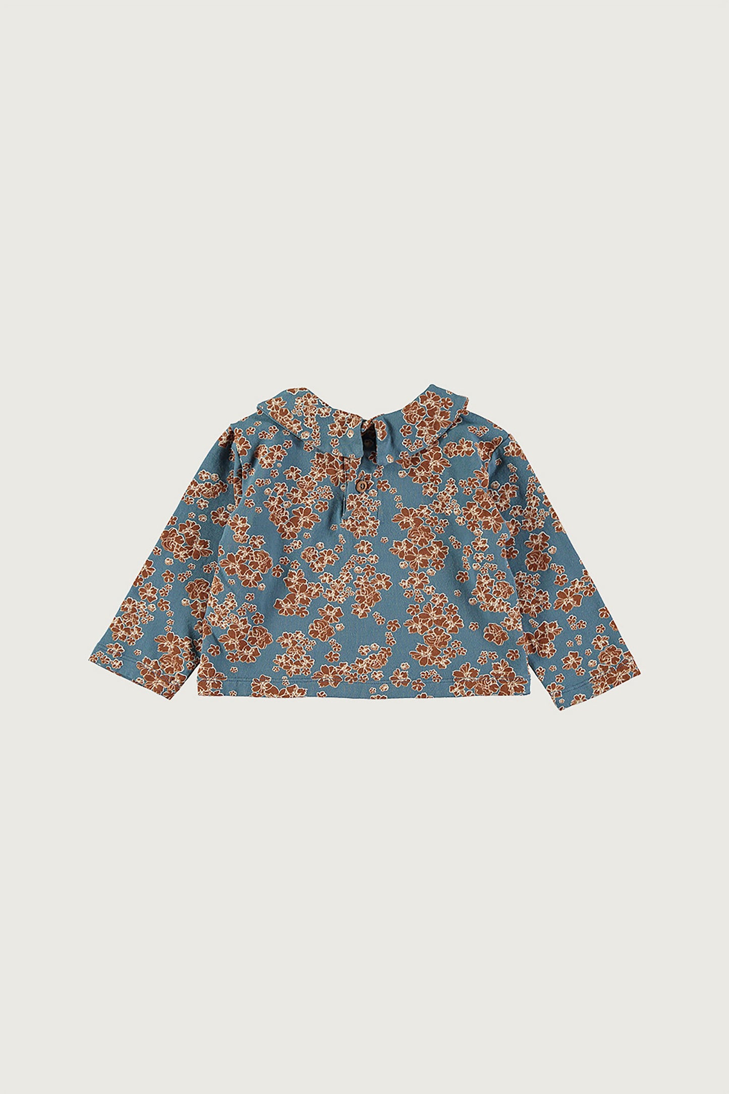 Coco Au Lait MEXICAN FLOWERS BABY COLLAR T-SHIRT  Blue Mirage