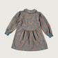Coco Au Lait MEXICAN FLOWERS FLEECE DRESS  Blue Mirage