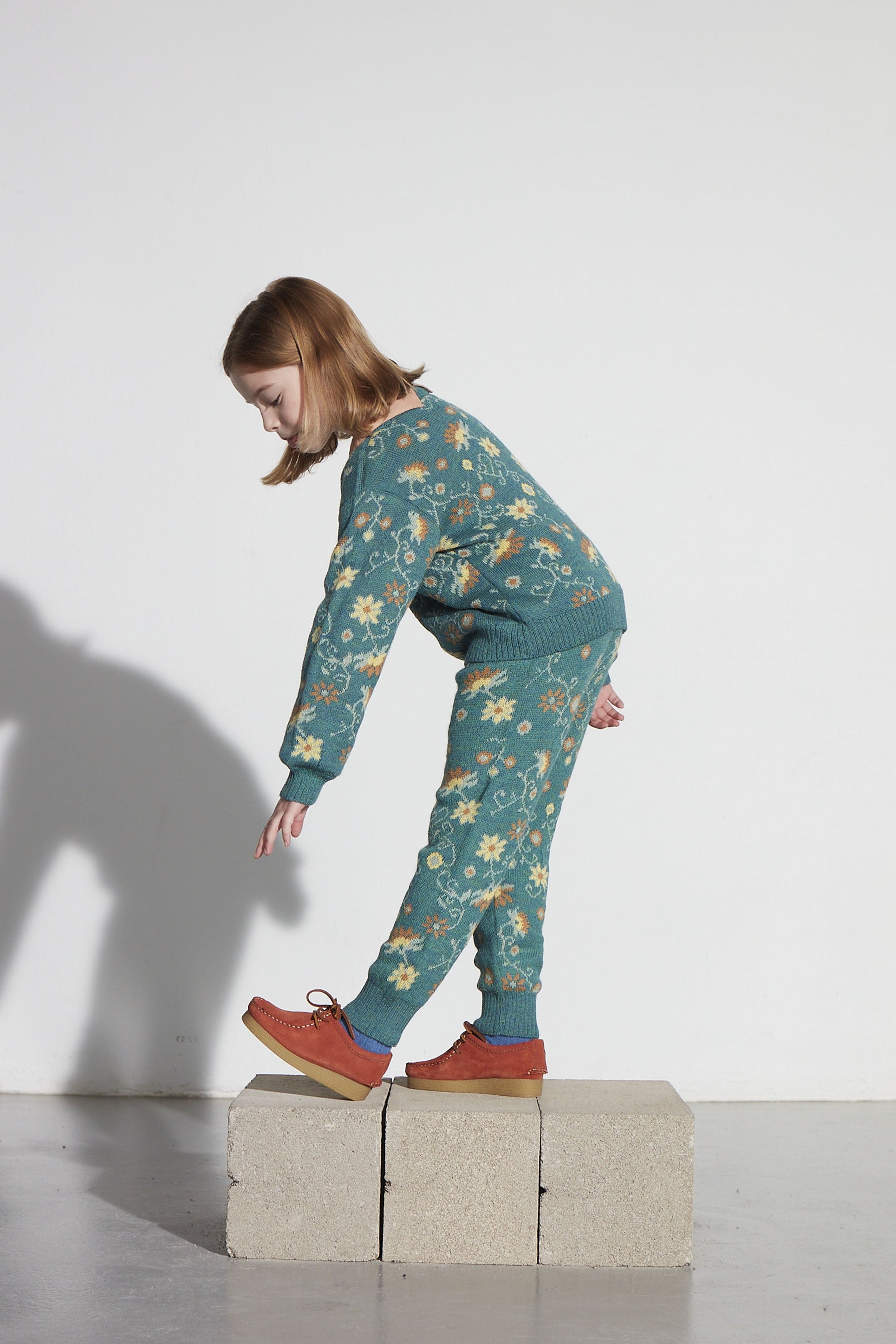 Coco Au Lait MEXICAN FLOWERS KNITTED BABY JUMPER  North Sea