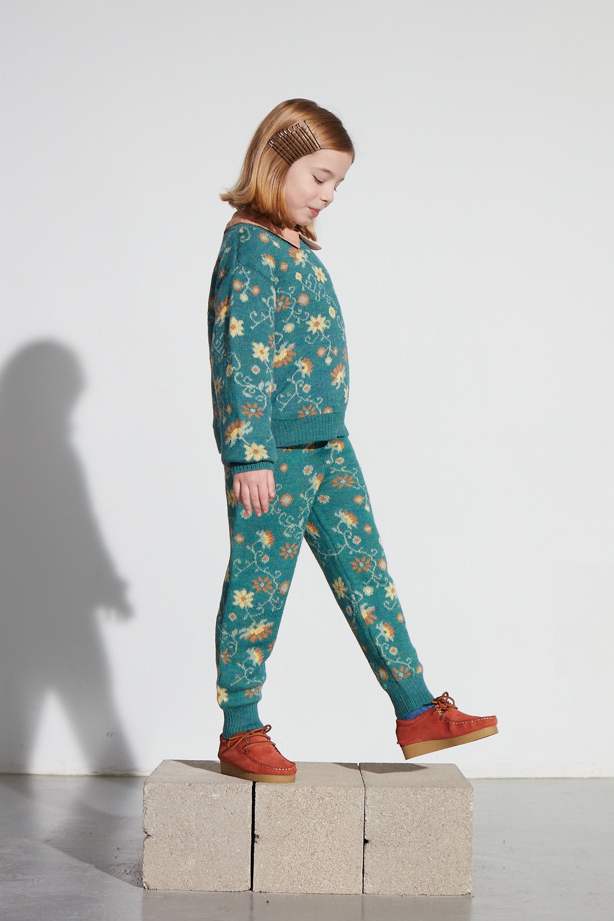 Coco Au Lait MEXICAN FLOWERS KNITTED JUMPER  North Sea