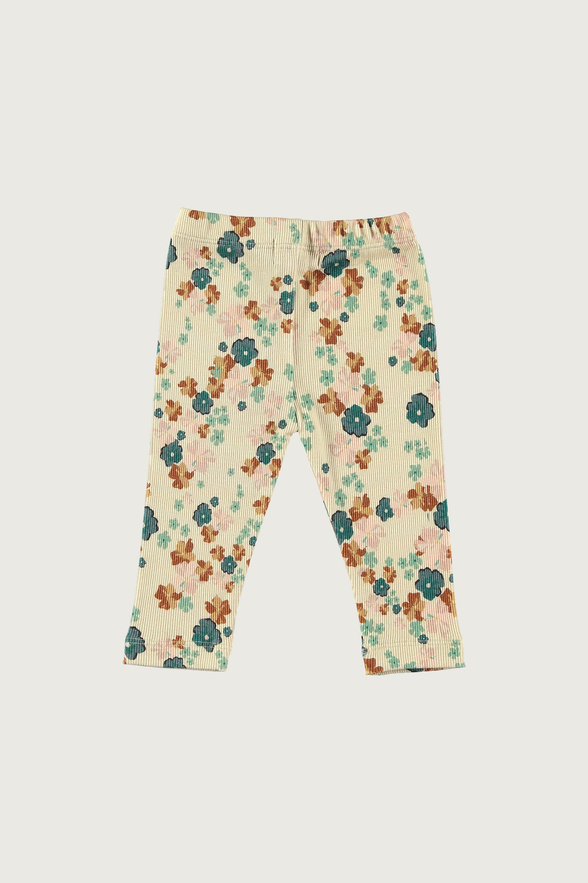 Coco Au Lait NUDE WILD FLOWERS RIBBED BABY LEGGINGS  Nude Wild