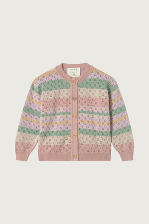 Coco Au Lait OPENWORK STRIPES BABY CARDIGAN  Stripes