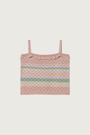 Coco Au Lait OPENWORK STRIPES TOP  Stripes