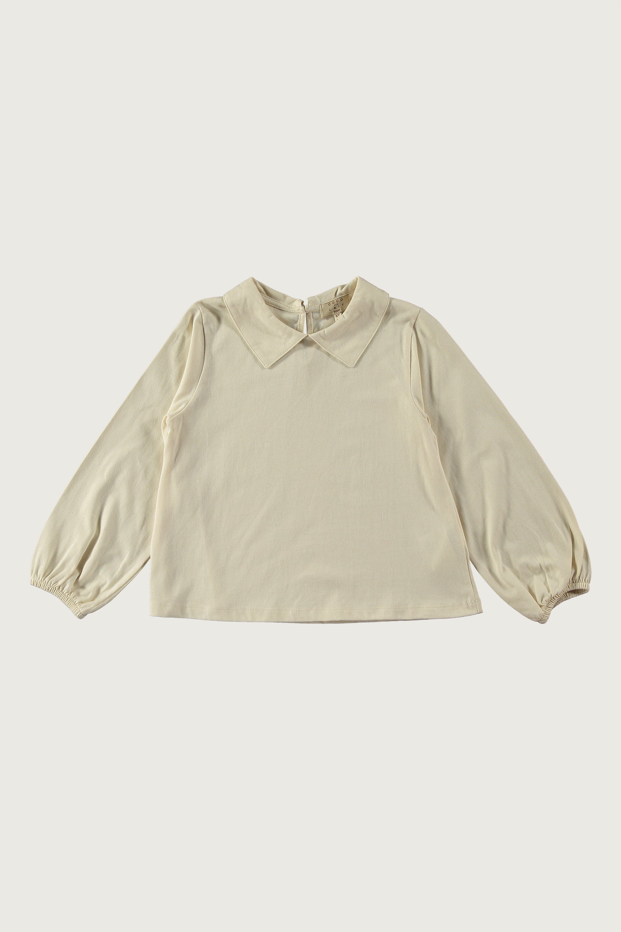 Coco Au Lait PARCHMENT SOLID COLLAR T-SHIRT  Parchment