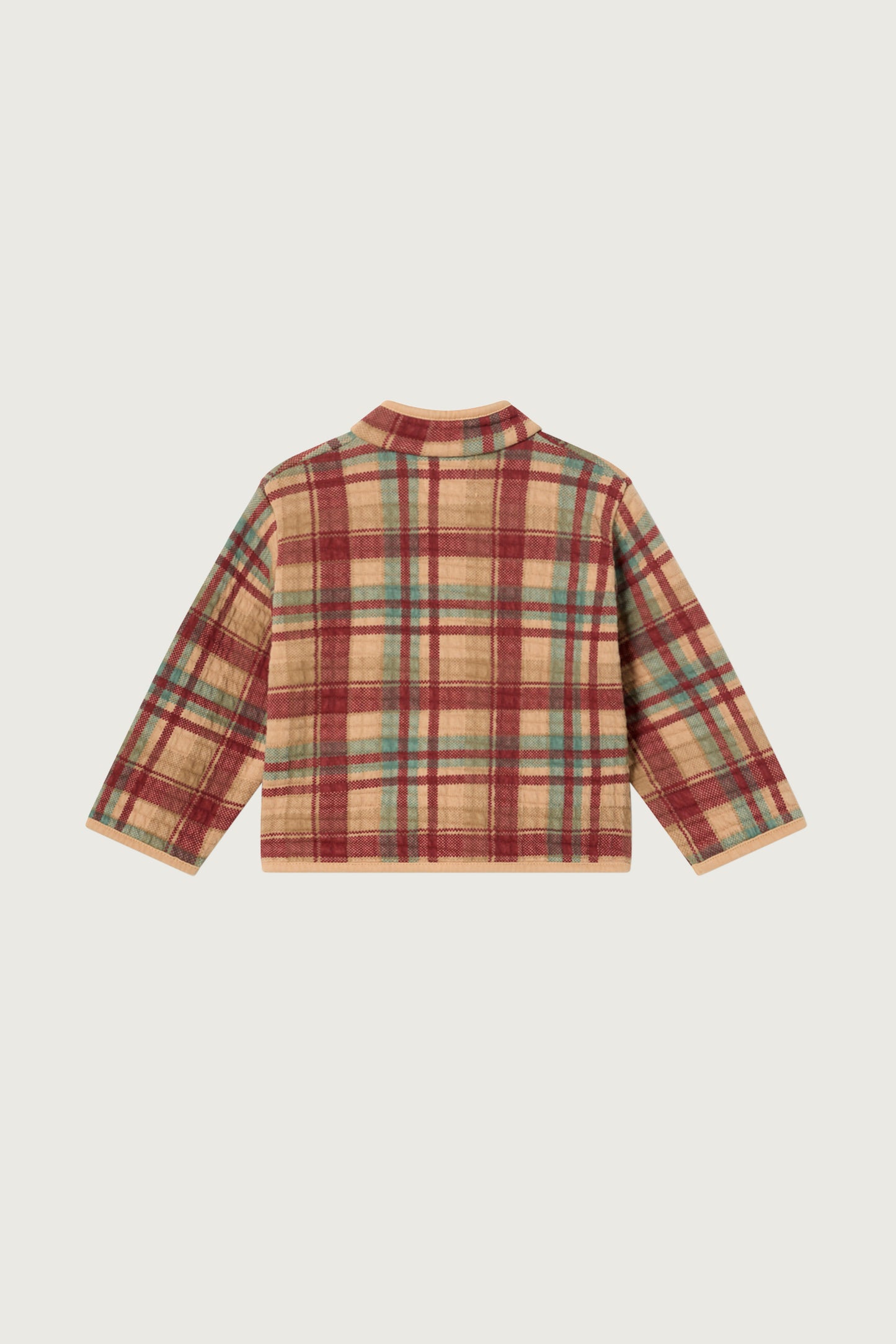 Coco Au Lait PLAID BABY JACKET  Chili Oil