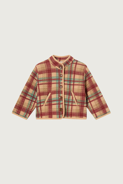 Coco Au Lait PLAID BABY JACKET  Chili Oil