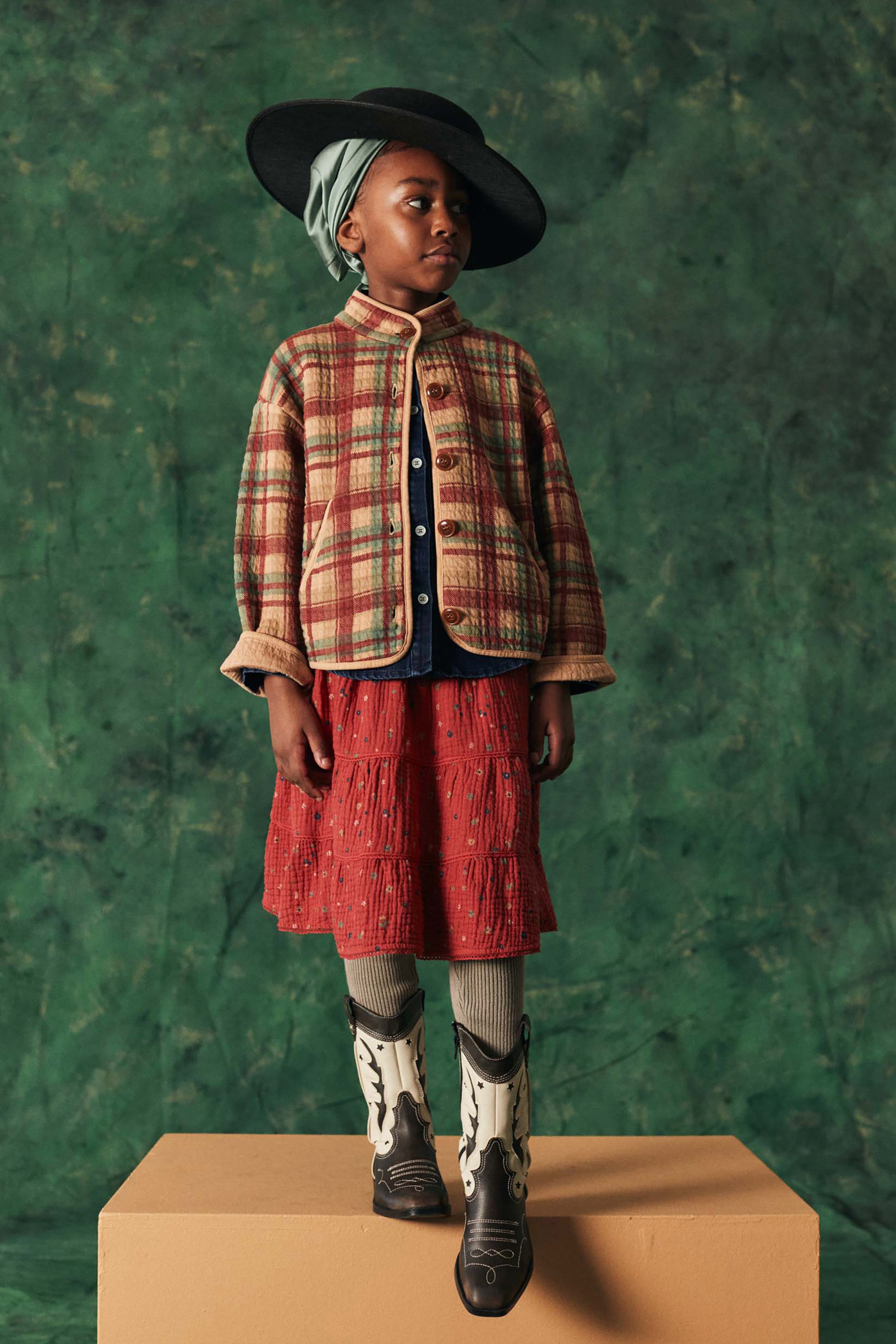 Coco Au Lait `PLAID JACKET  Chili Oil