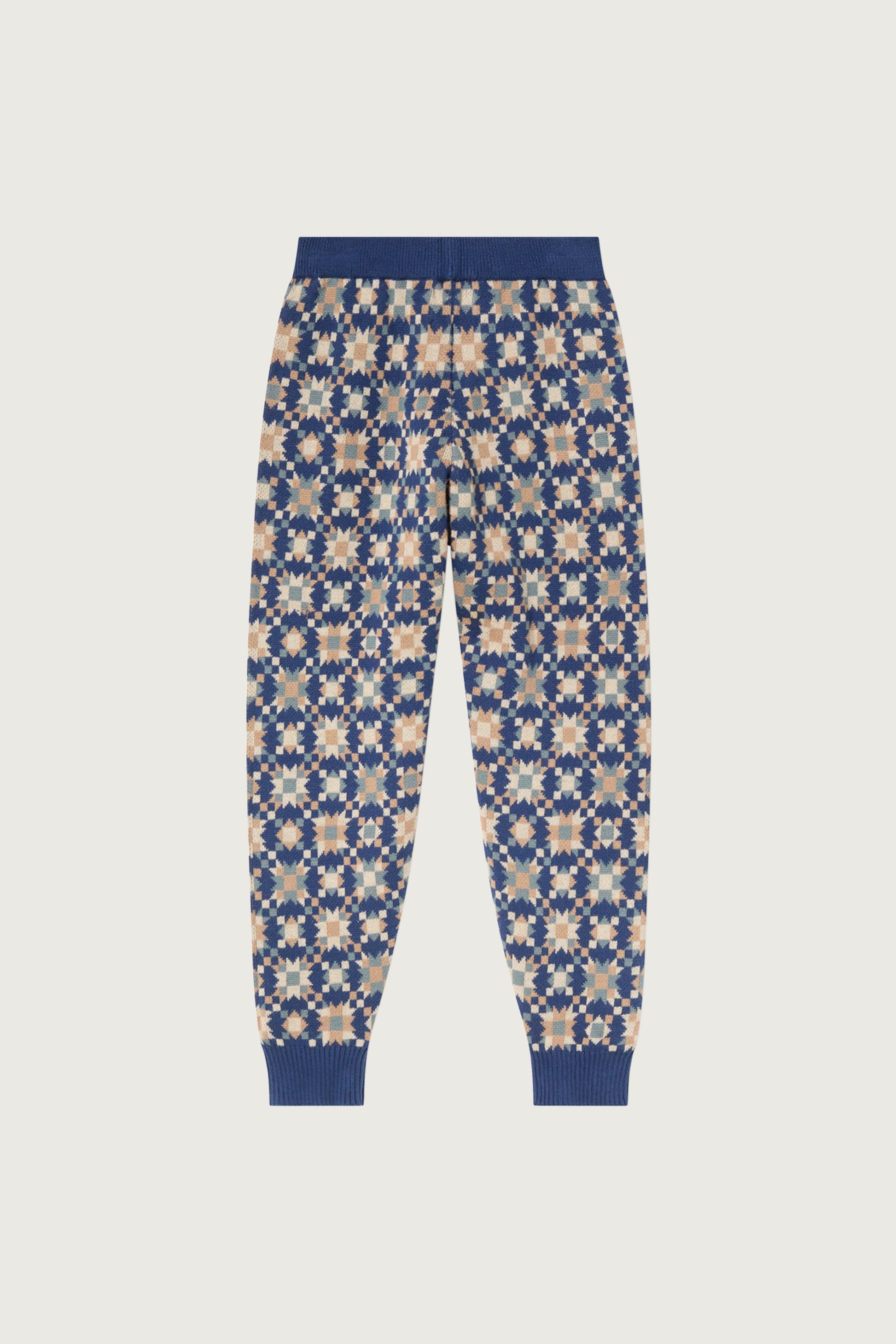 Coco Au Lait QUILT JACQUARD PANTS  Dark Denim