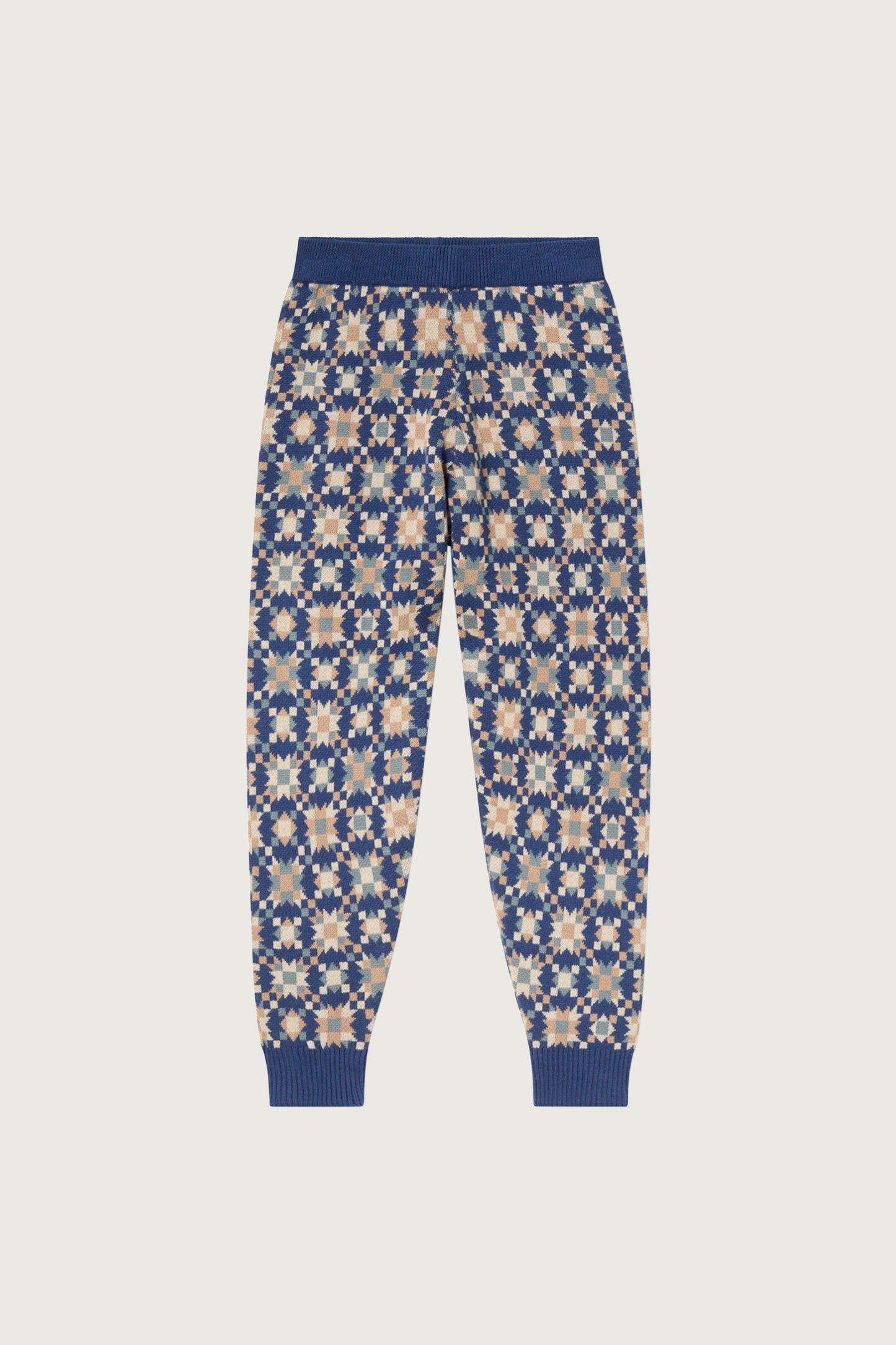 Coco Au Lait QUILT JACQUARD PANTS  Dark Denim