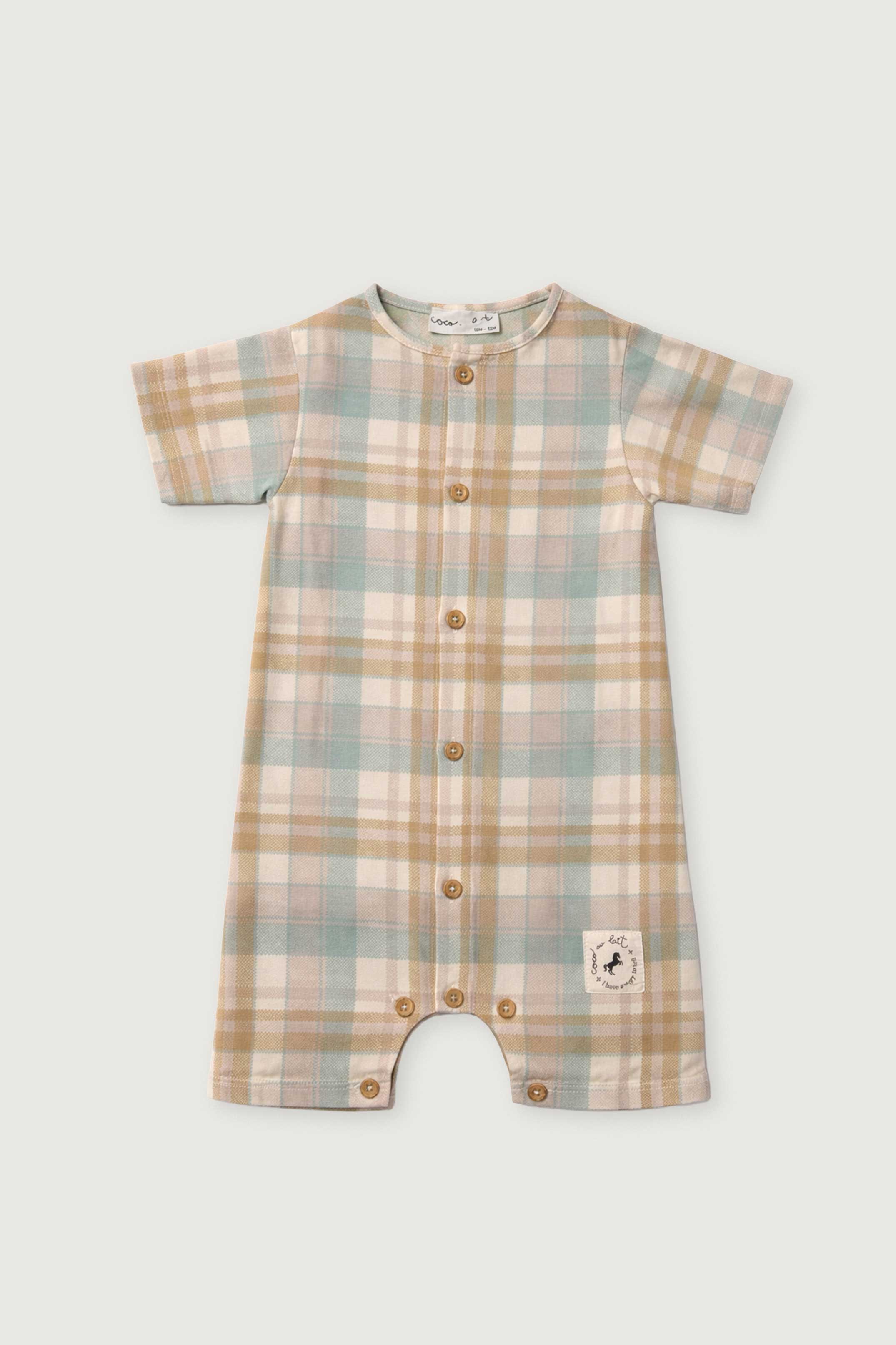 ROMPER BEBÉ CUADROS PASTEL