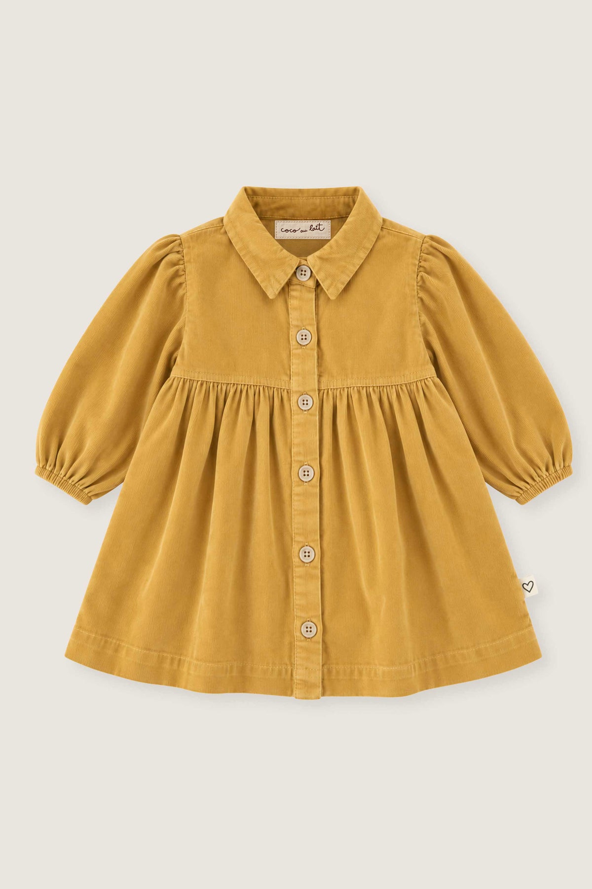 VESTIDO MICROPANA MUSTARD BEBÉ
