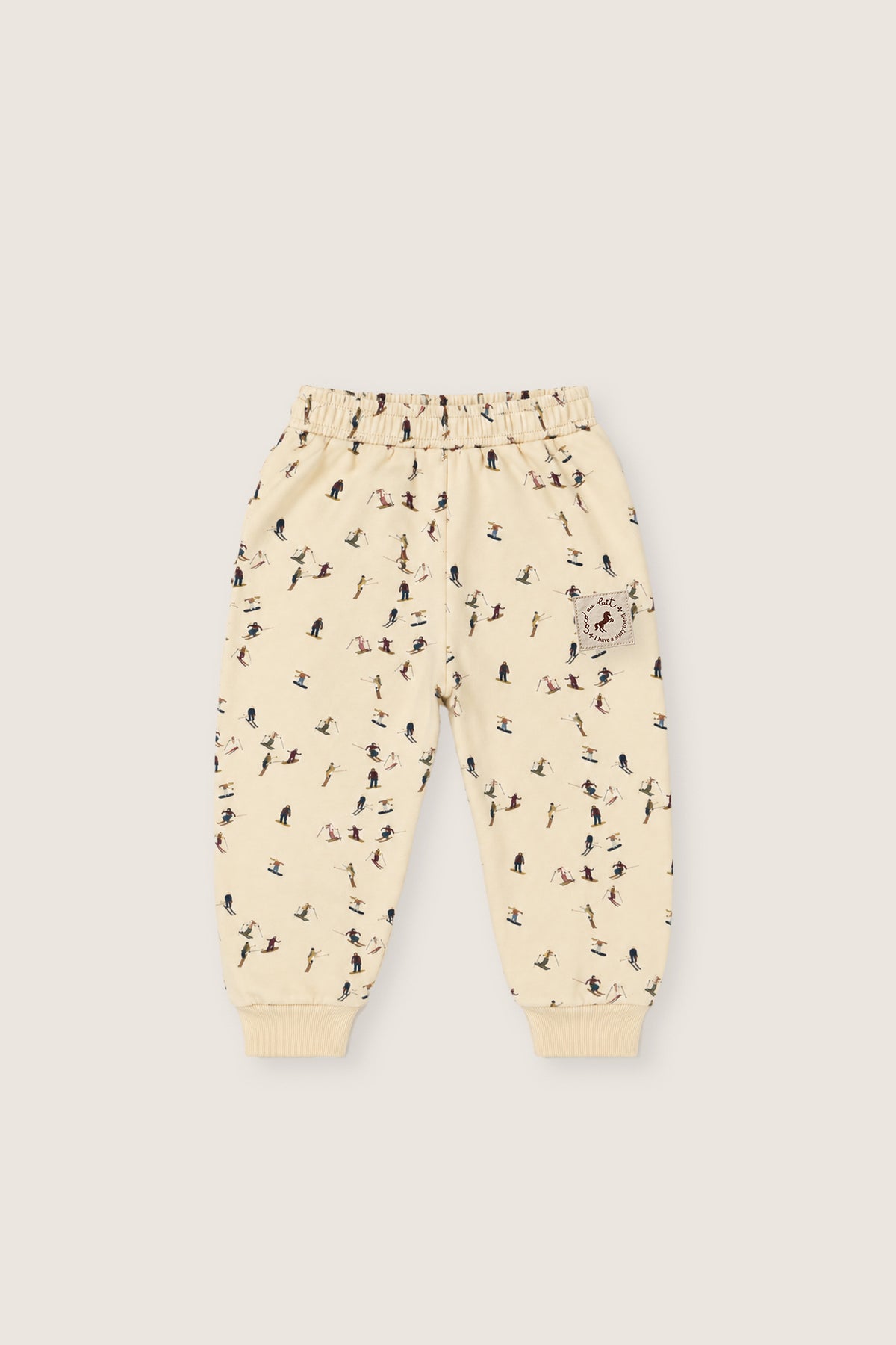 PANTALÓN DE PUNTO ESQUIADORES ALL OVER VANILLA BEBÉ