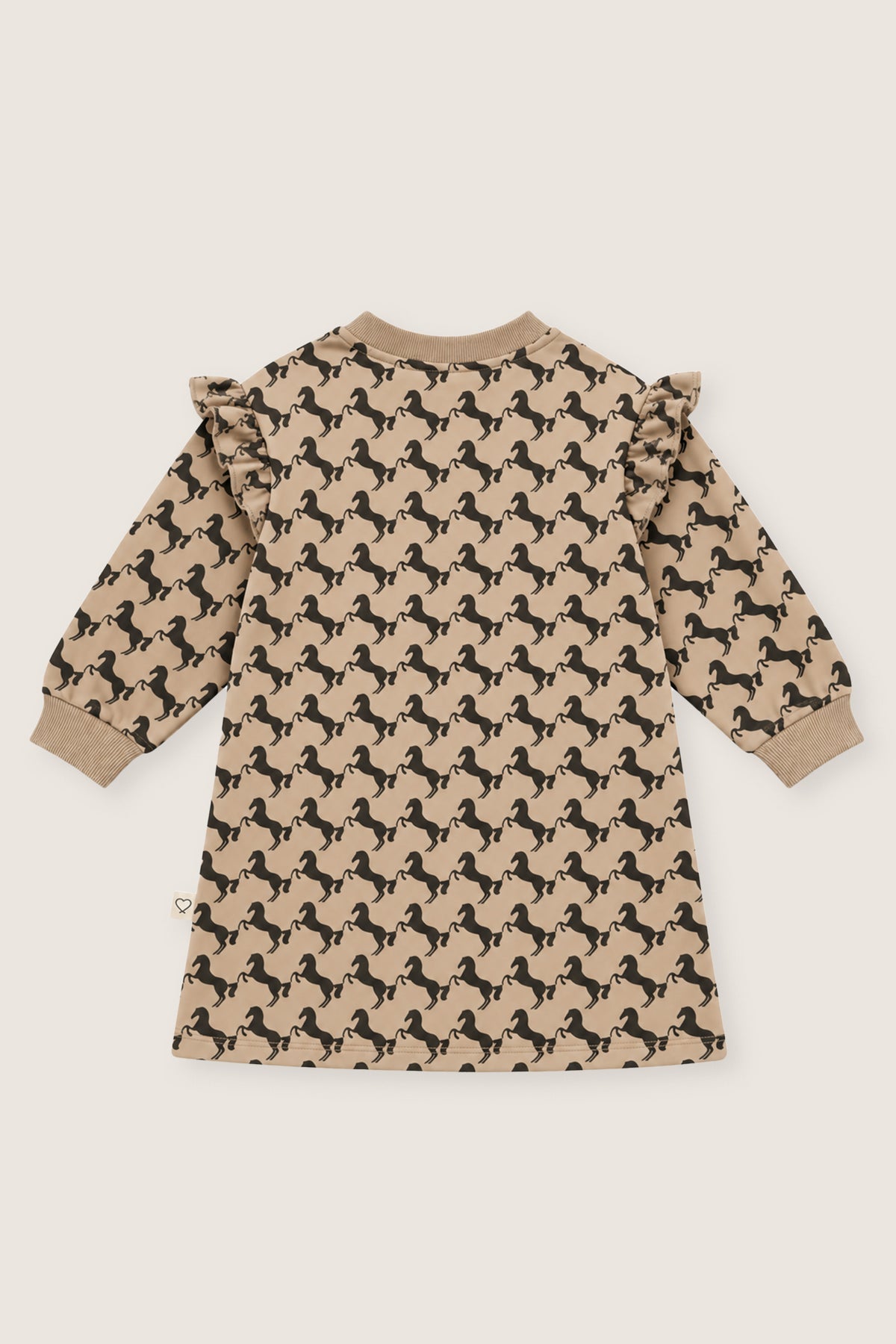 VESTIDO MINI CABALLOS BEIGE