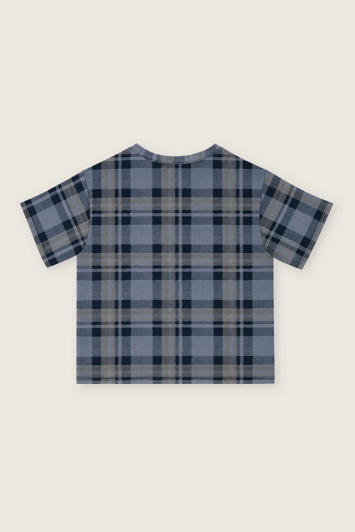 CAMISETA CHECKS NAVY BLUE