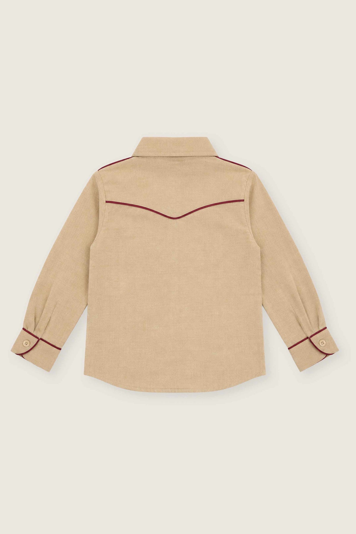 CAMISA BORDADA ESTILO COWBOY MUSTARD