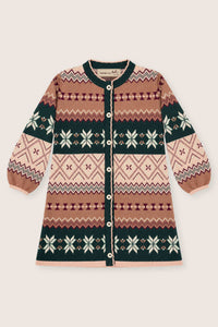 ABRIGO LARGO DE PUNTO JACQUARD NORDIC BLOOM