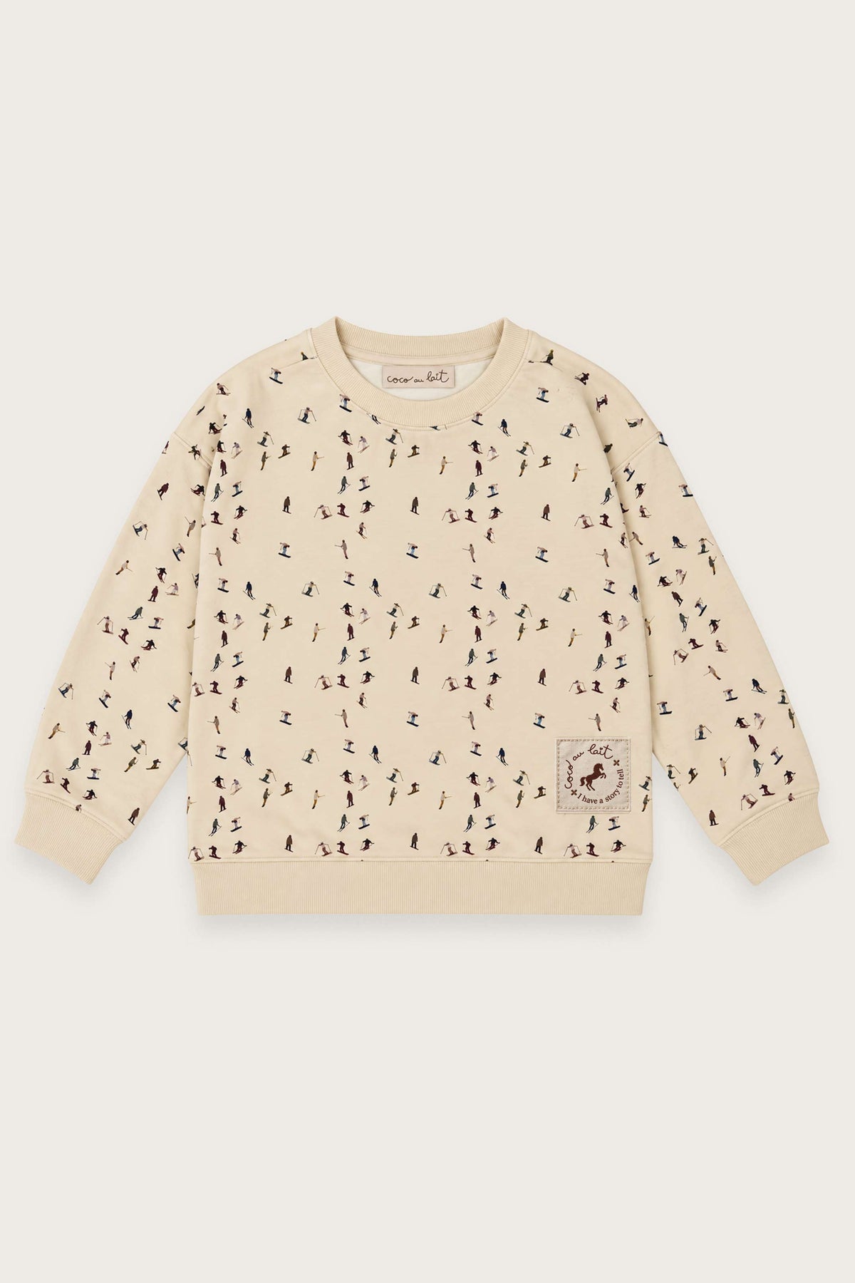 SUDADERA ESQUIADORES ALL OVER VANILLA