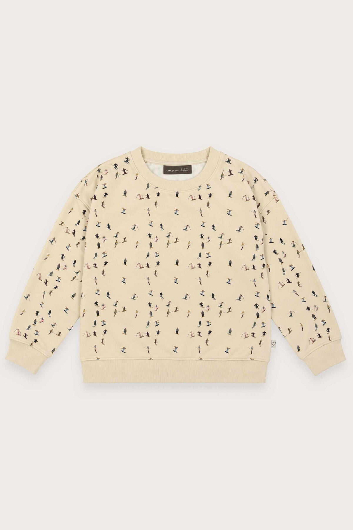 SUDADERA ESQUIADORES ALL OVER VANILLA MUJER