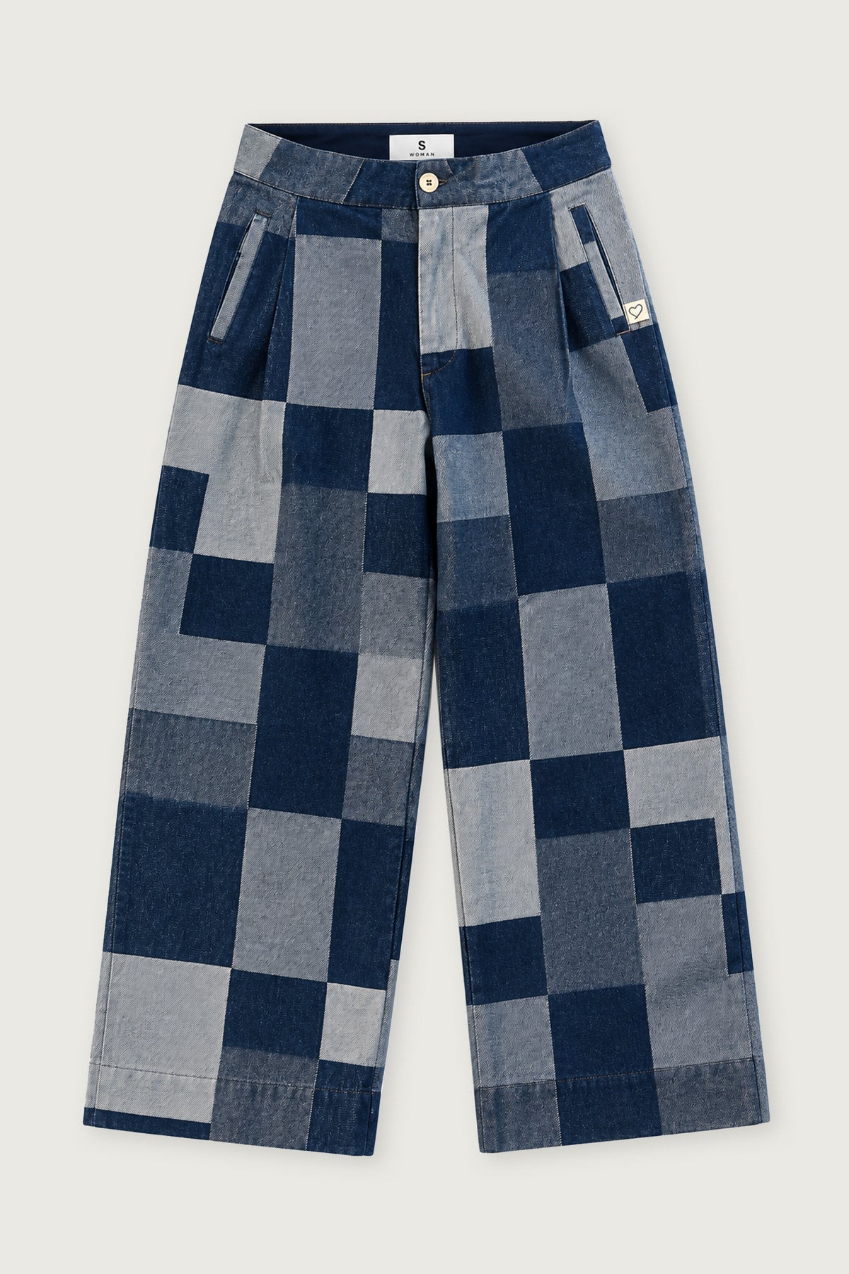PANTALÓN PATCH DENIM MUJER