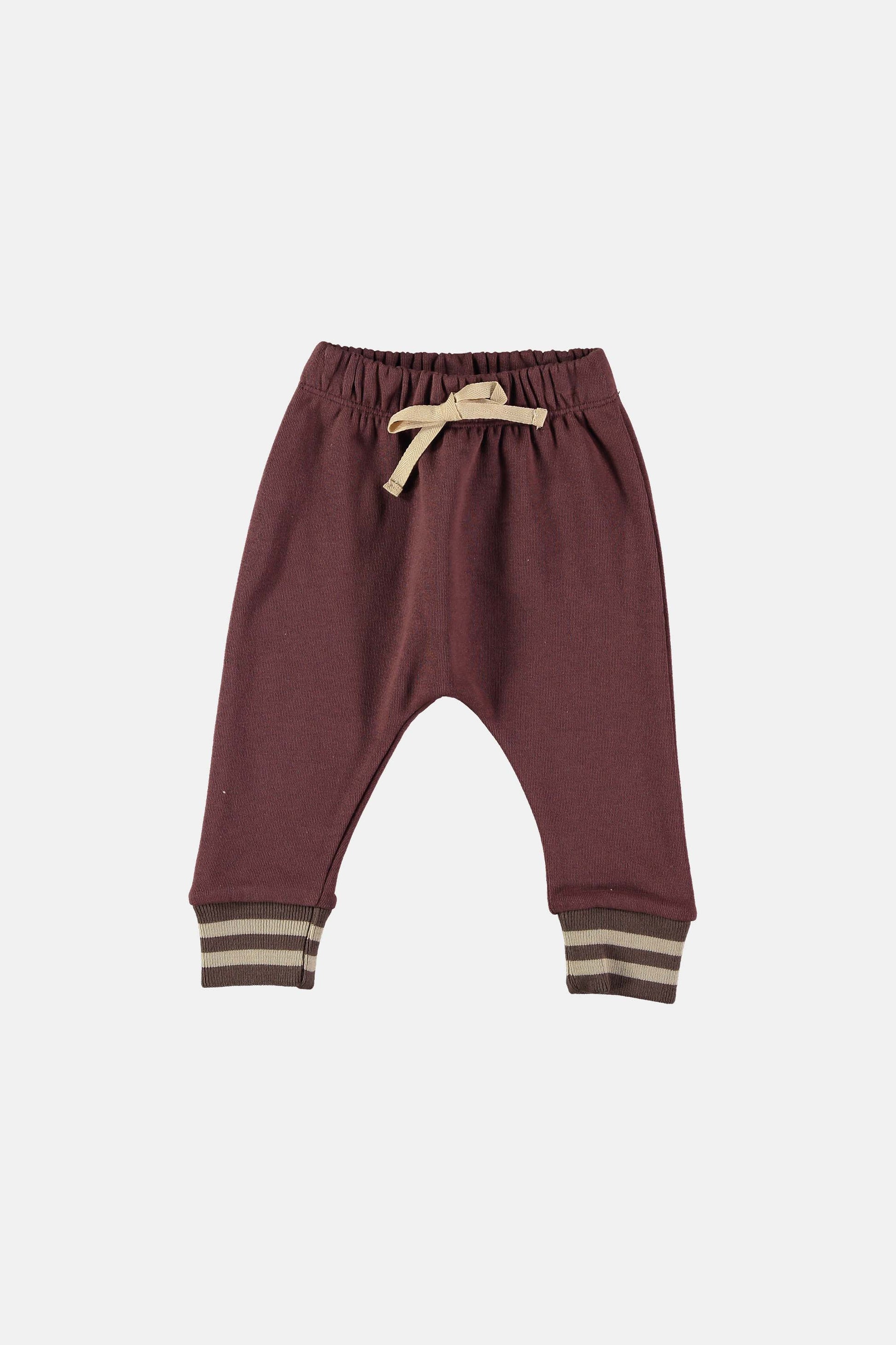 Coco Au Lait BROWN STONE BABY PLUSH TROUSERS  Brown Stone