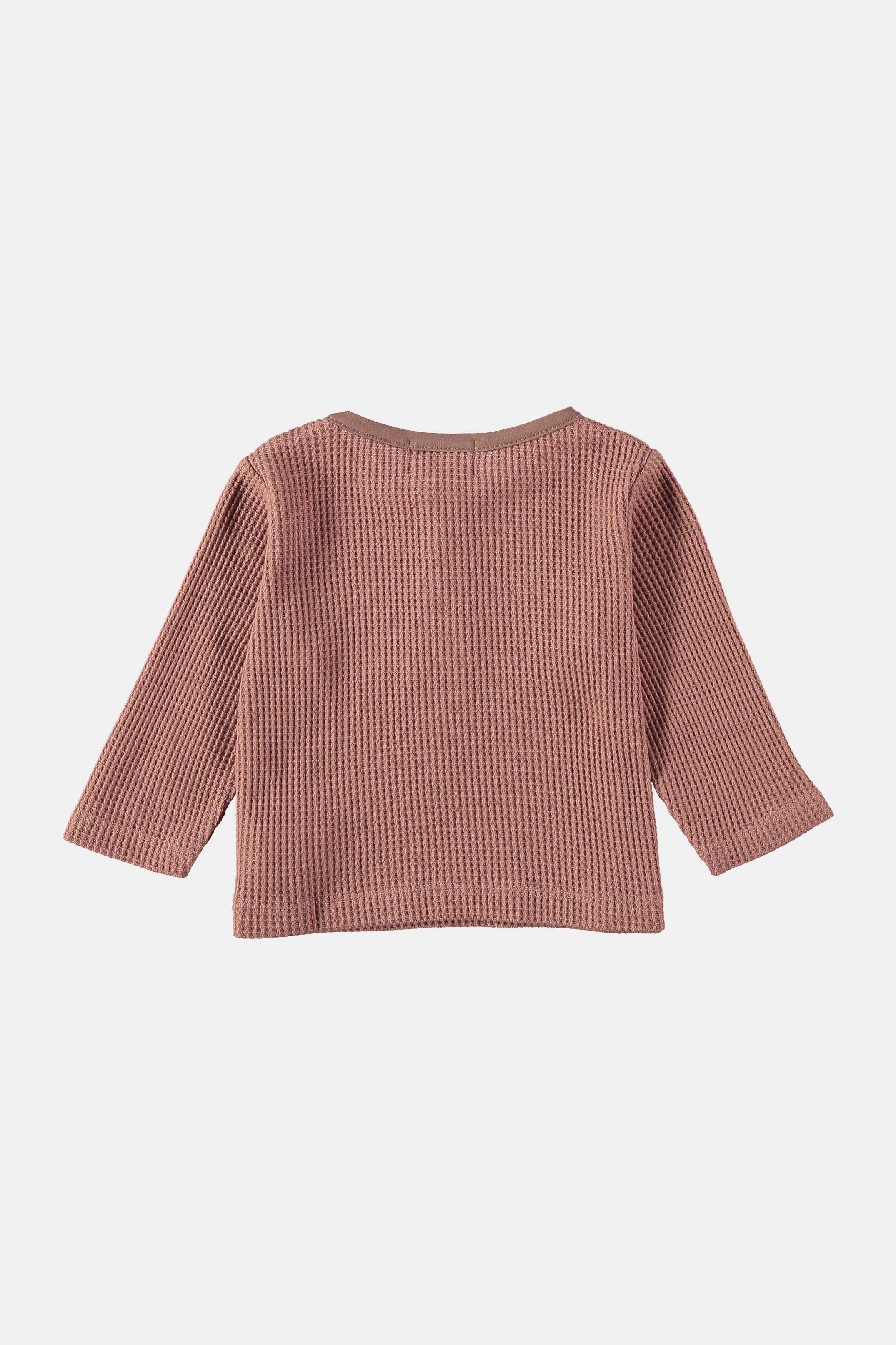 Coco Au Lait BURLWOOD WAFFLE BABY HENLEY T-SHIRT  Burlwood