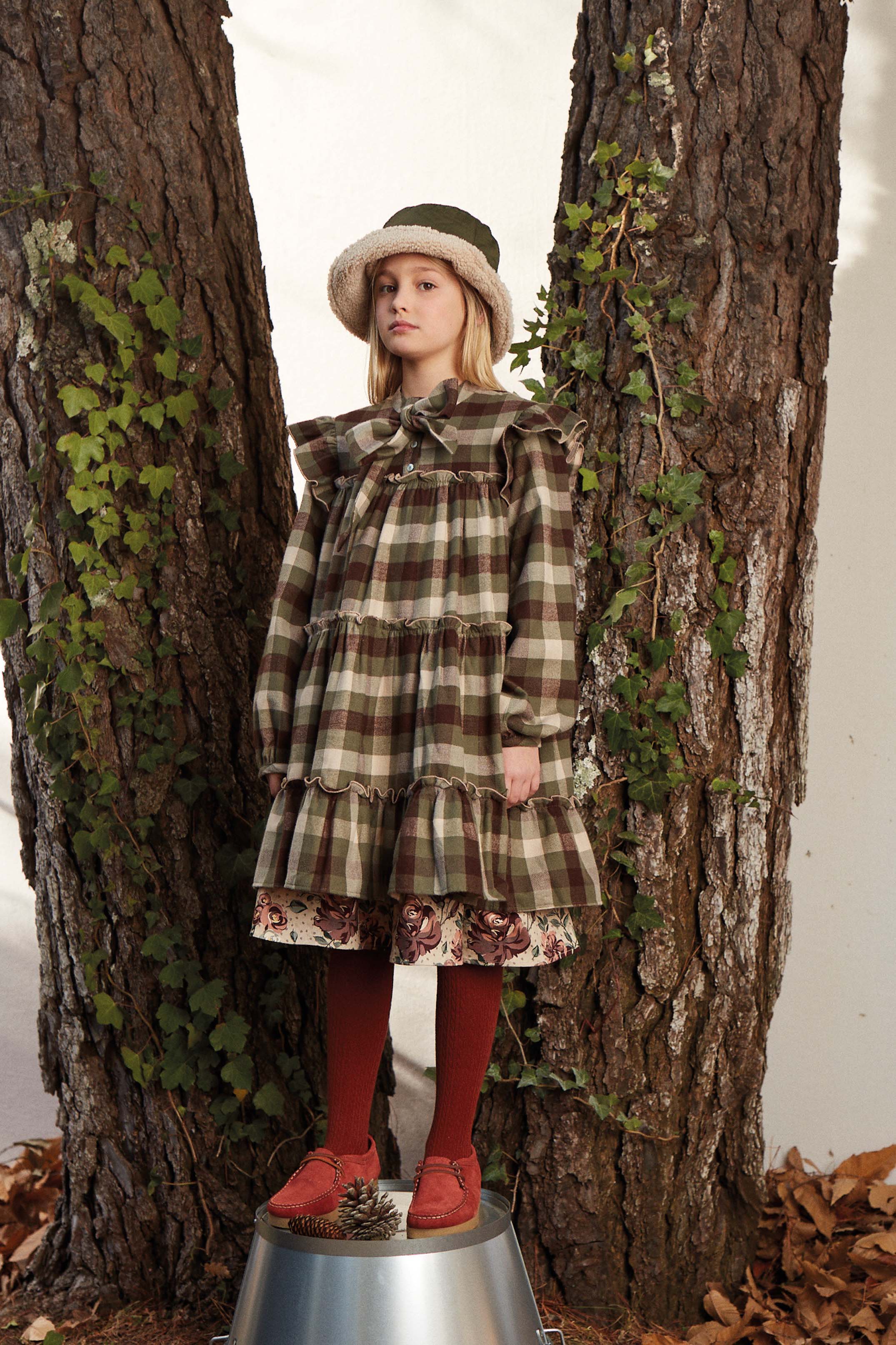 Coco Au Lait CHECKERED MIDI DRESS  Checks AW22