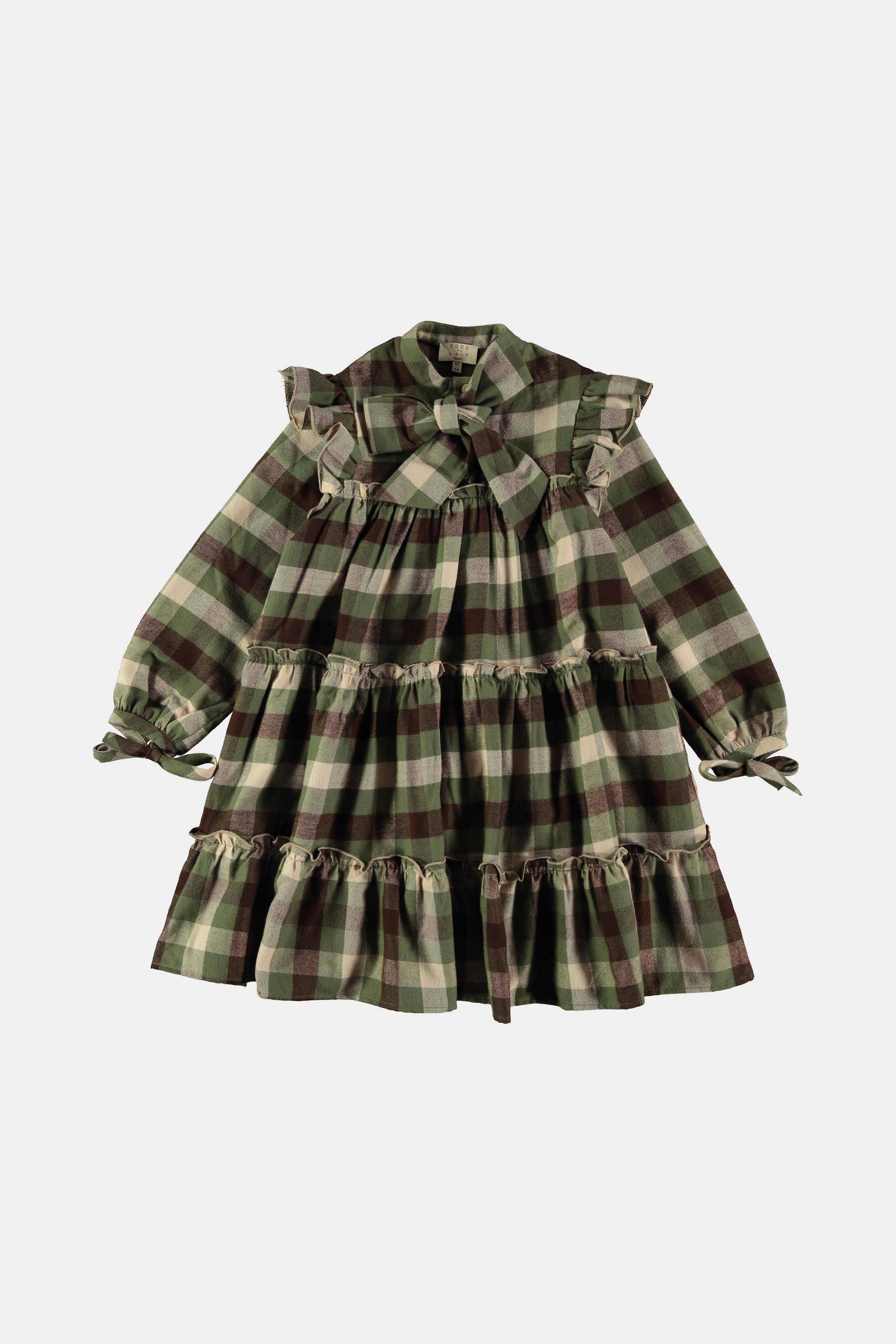 Coco Au Lait CHECKERED MIDI DRESS  Checks AW22