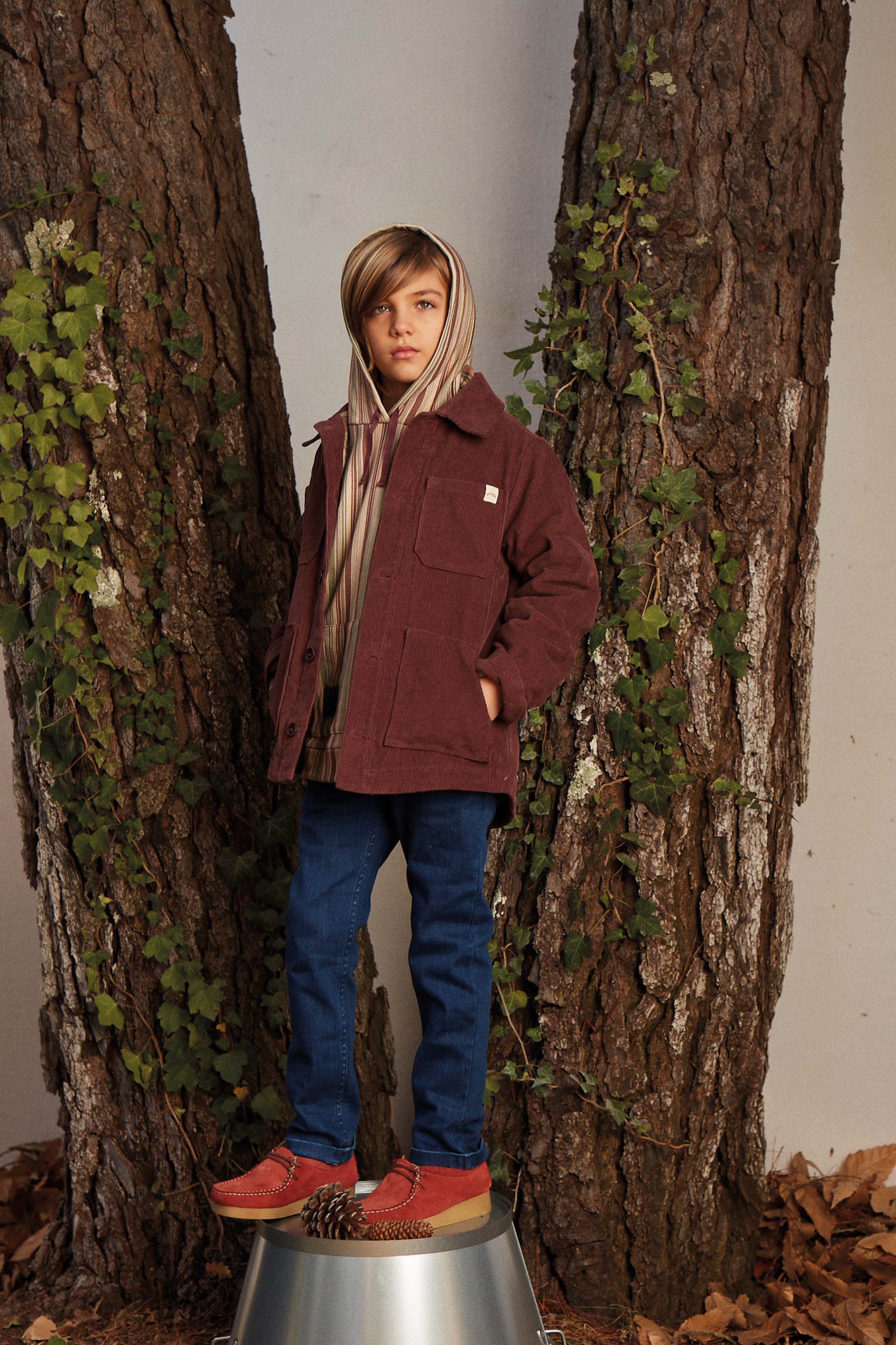 Coco Au Lait CORDUROY BROWN STONE REVERSIBLE JACKET  Brown Stone