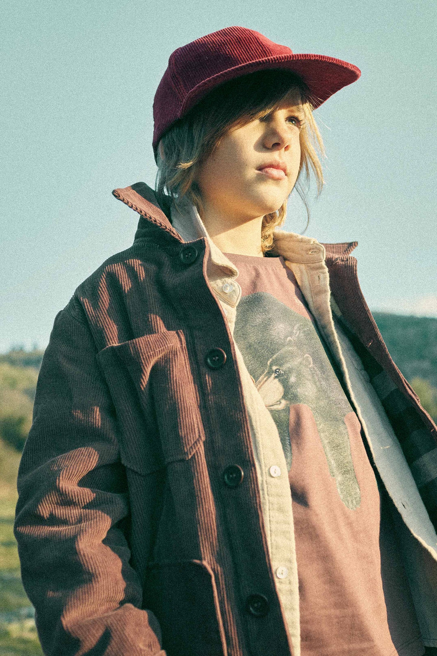 Coco Au Lait CORDUROY BROWN STONE REVERSIBLE JACKET  Brown Stone