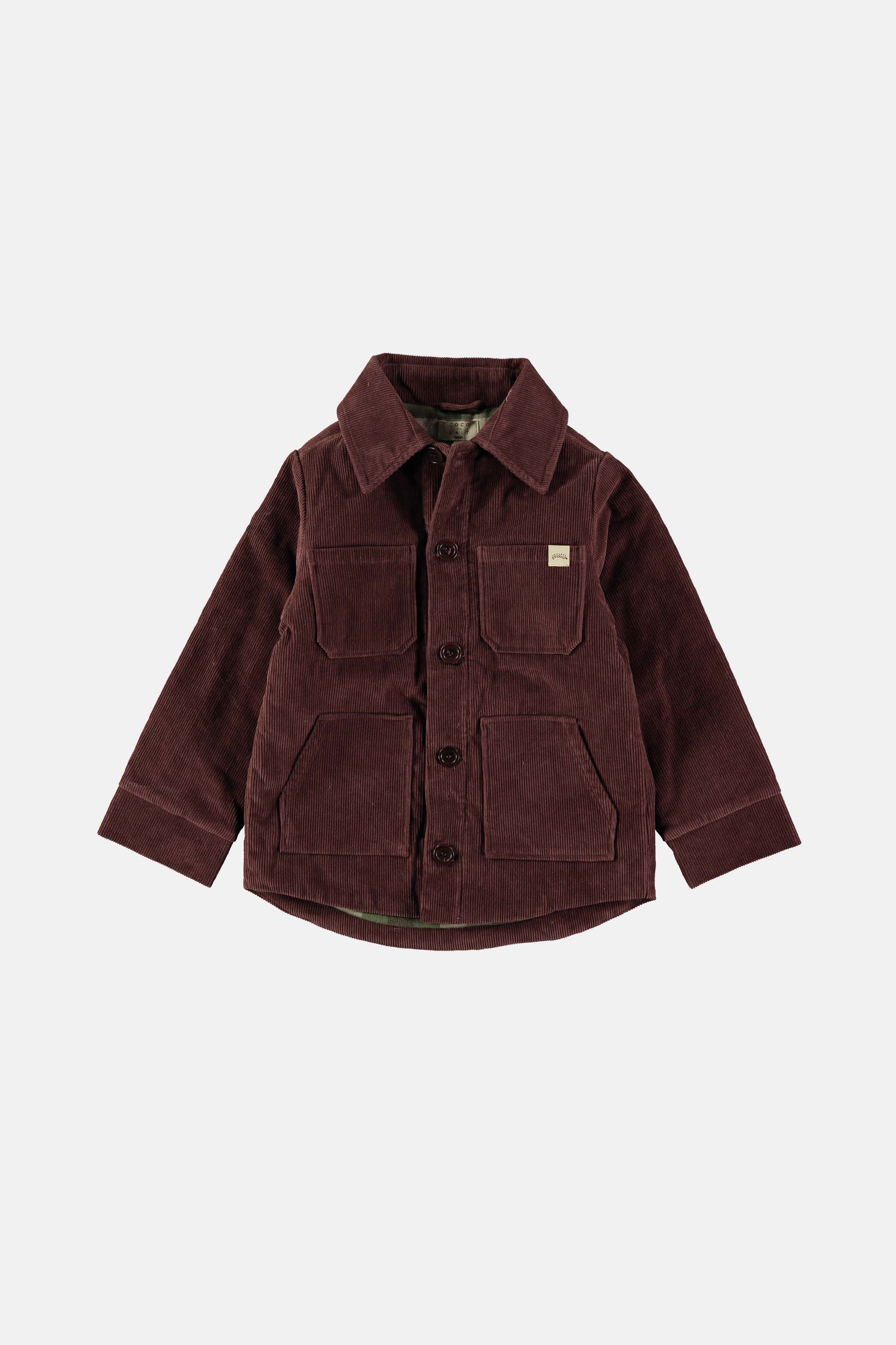 Coco Au Lait CORDUROY BROWN STONE REVERSIBLE JACKET  Brown Stone