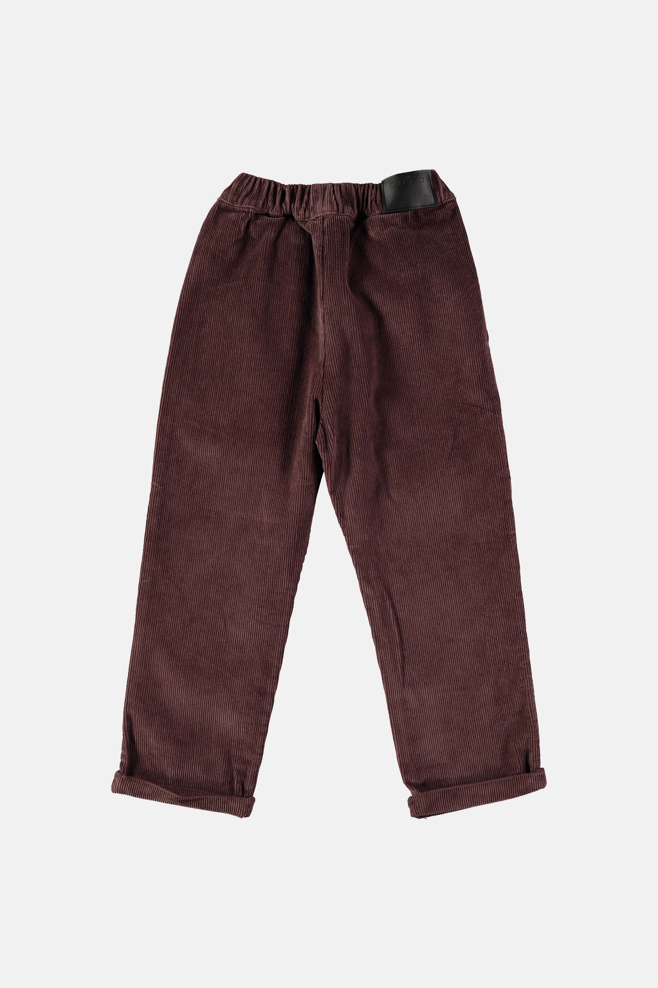 Coco Au Lait CORDUROY BROWN STONE TROUSERS  Brown Stone