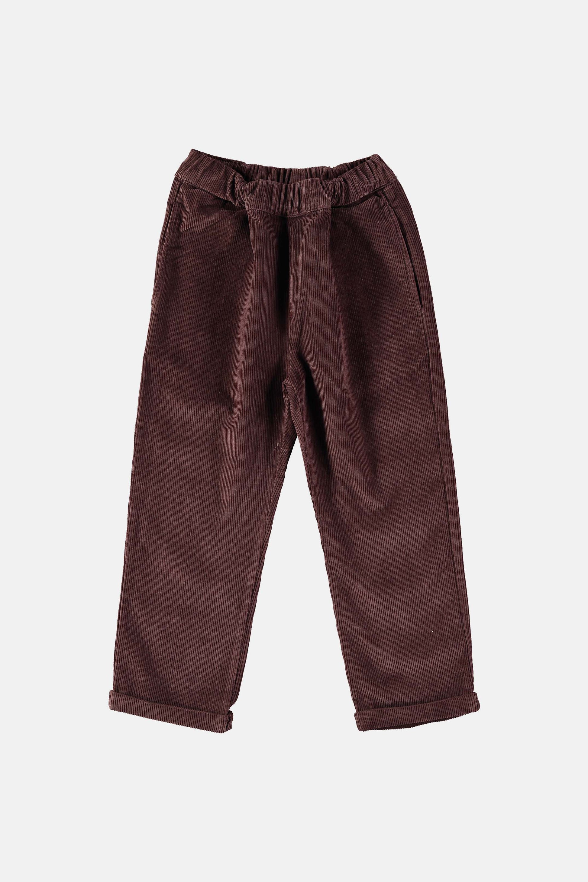 Coco Au Lait CORDUROY BROWN STONE TROUSERS  Brown Stone