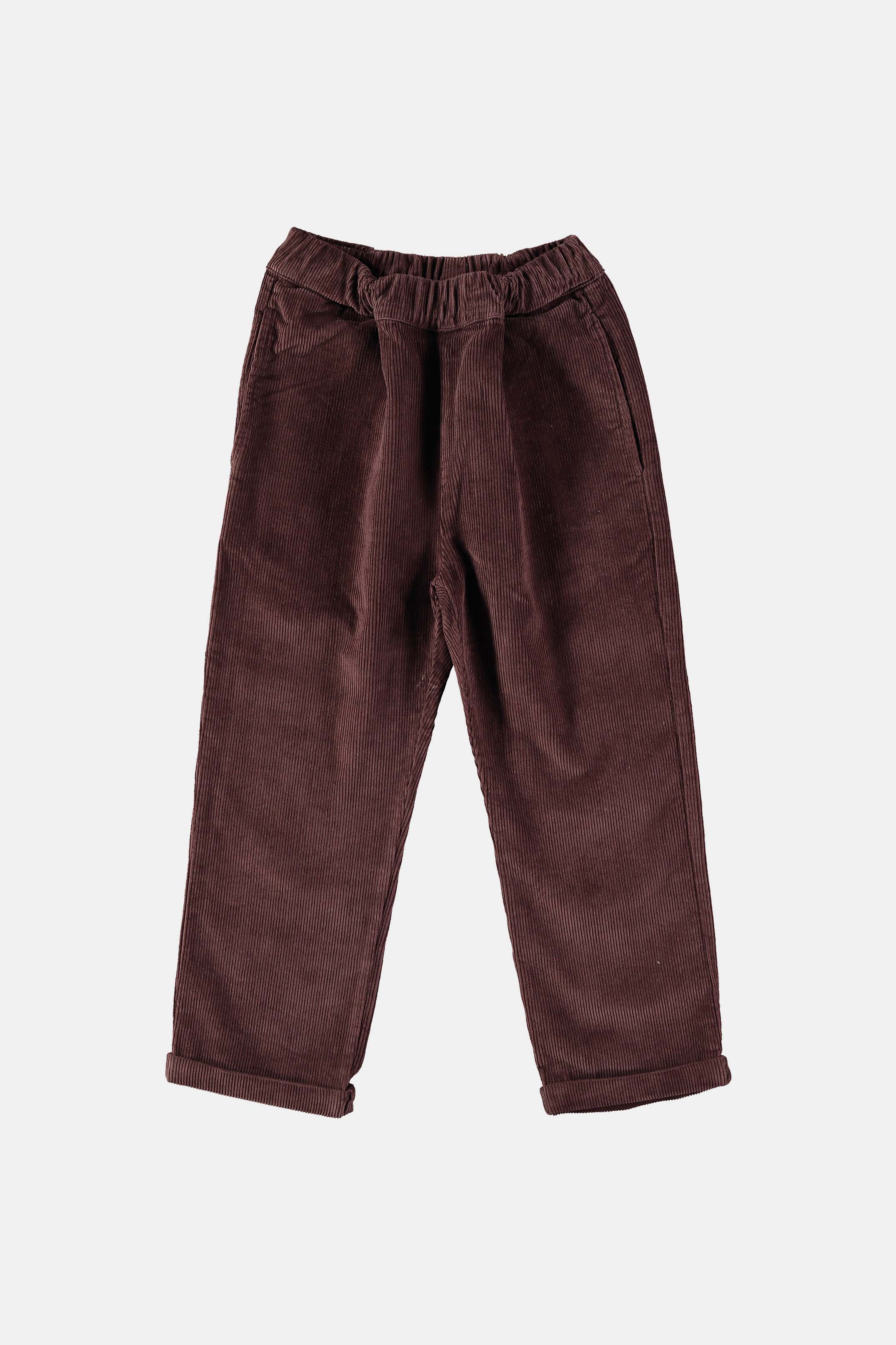 Coco Au Lait CORDUROY BROWN STONE TROUSERS  Brown Stone