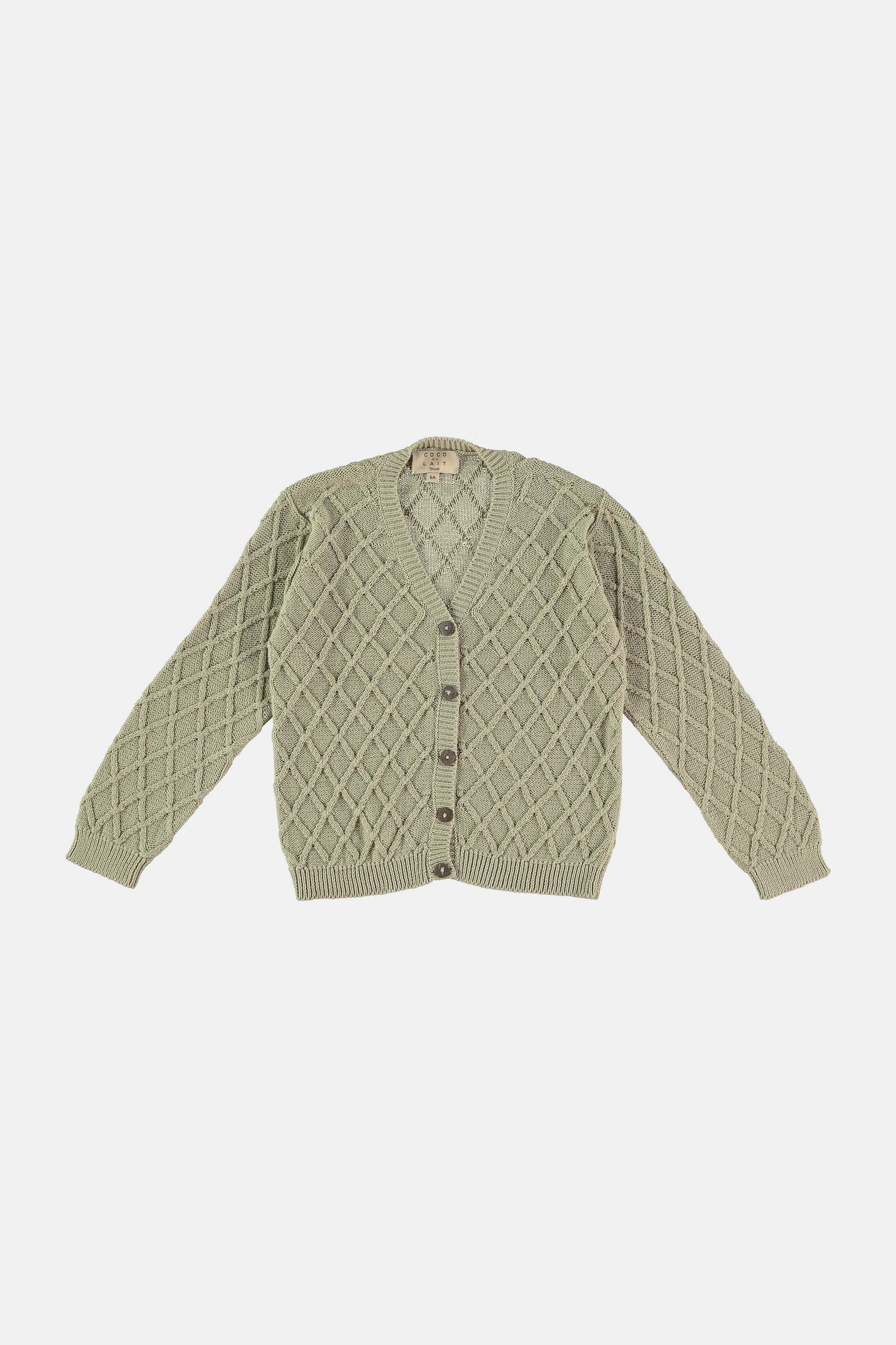 Coco Au Lait GREEN AVEN KNITTED CARDIGAN Jacket Alfalfa
