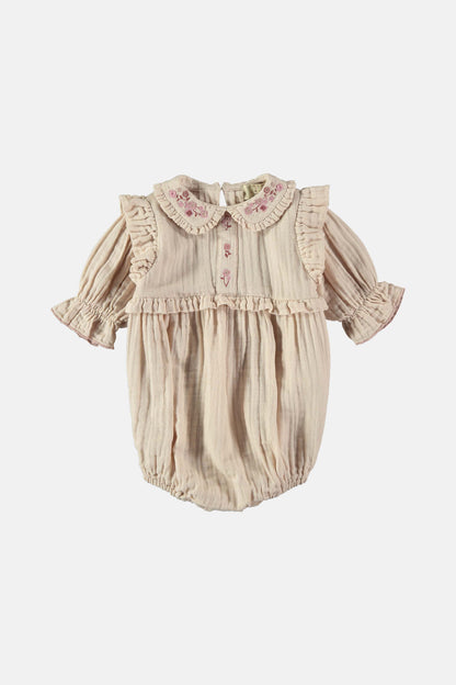 Coco Au Lait PINK BAMBULA EMBROIDERY ROMPER  Pink