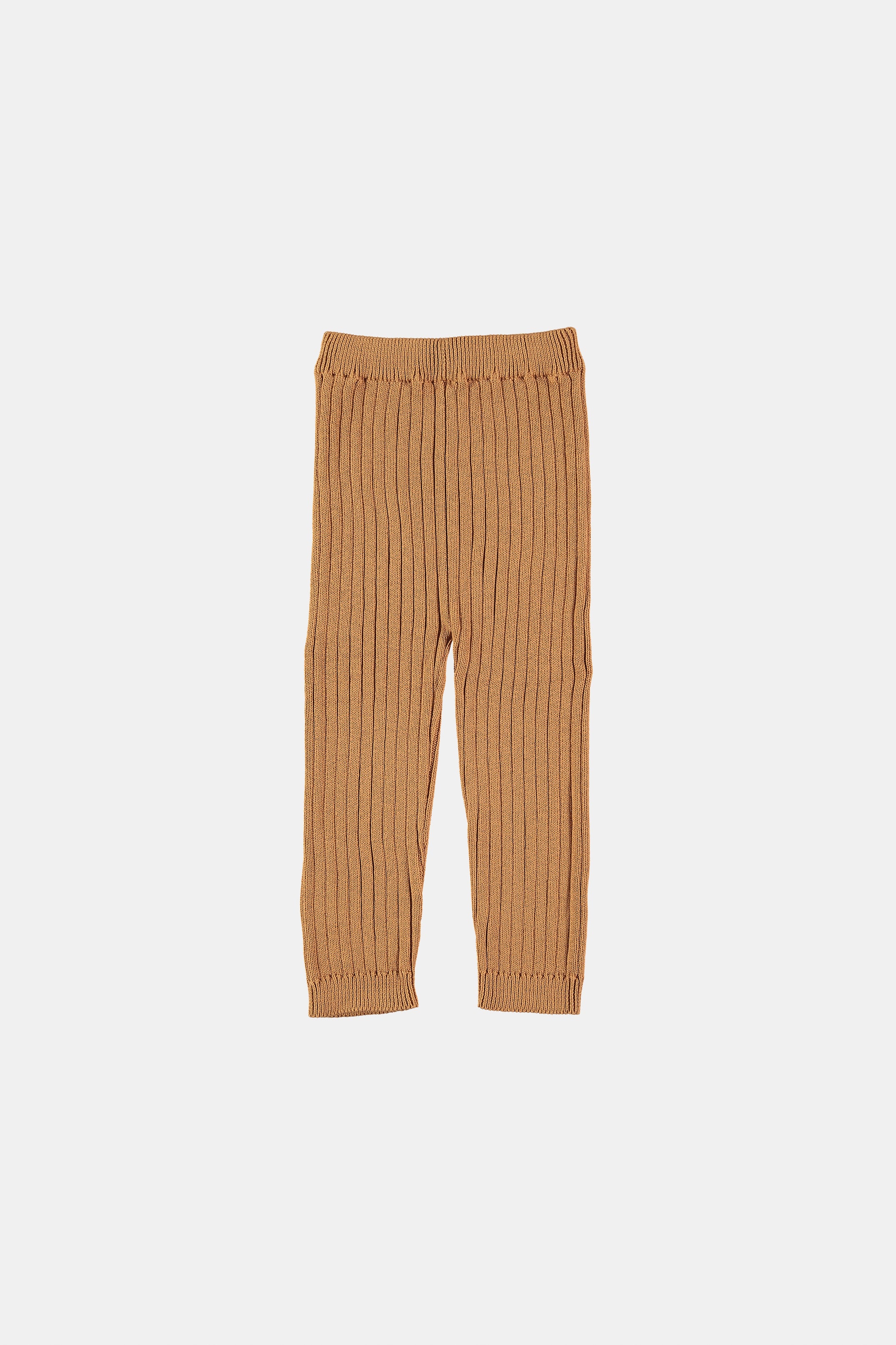 Coco Au Lait Baby ribbed knit leggings LEGGINGS Biscuit AW21