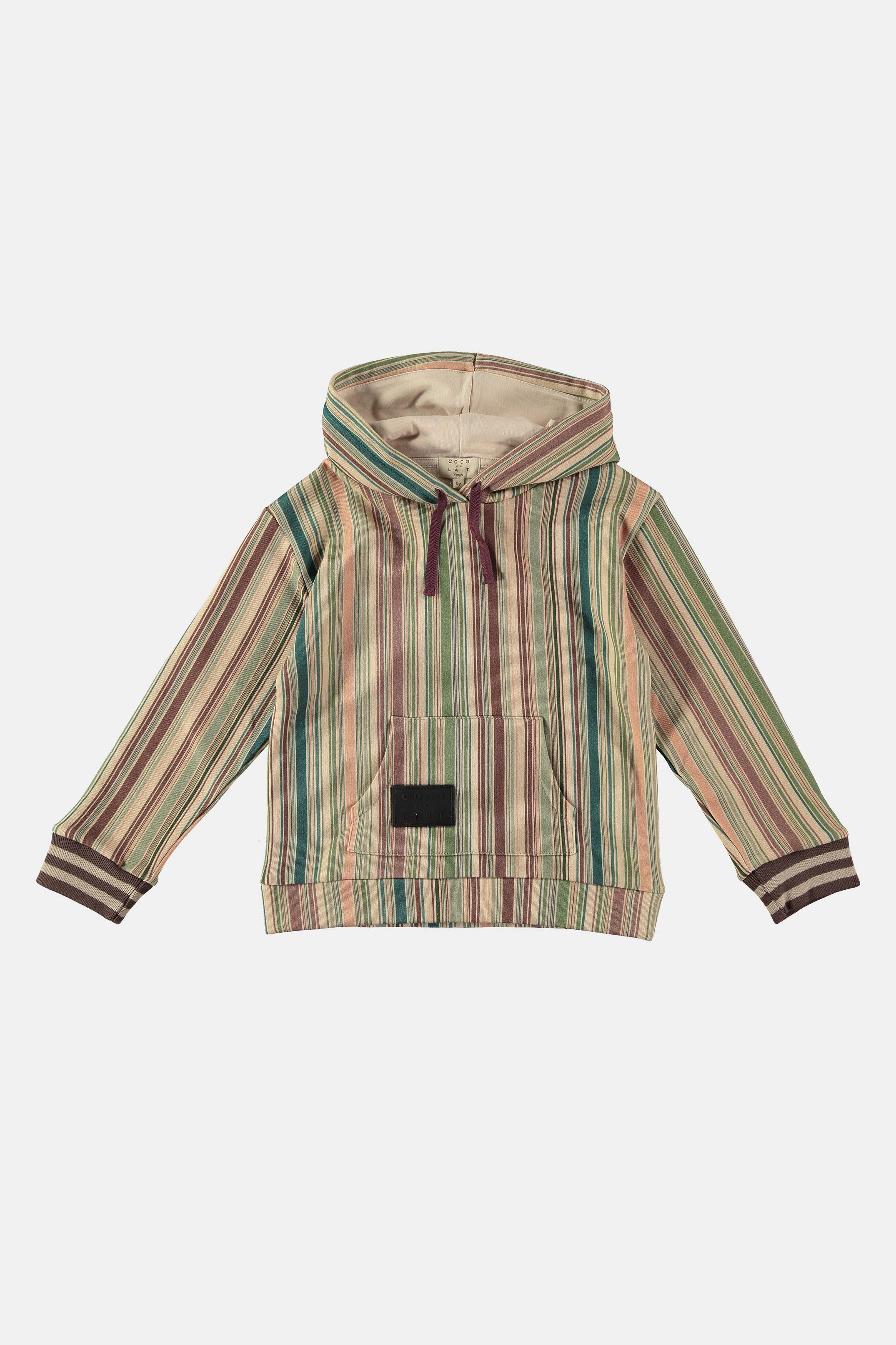 Coco Au Lait STRIPED PLUSH SWEATSHIRT  Stripes AOP