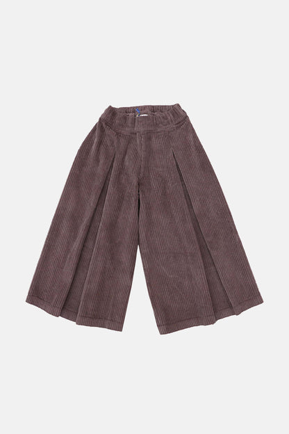 Coco Au Lait WIDE CORDUROY BROWN STONE TROUSERS  Brown Stone
